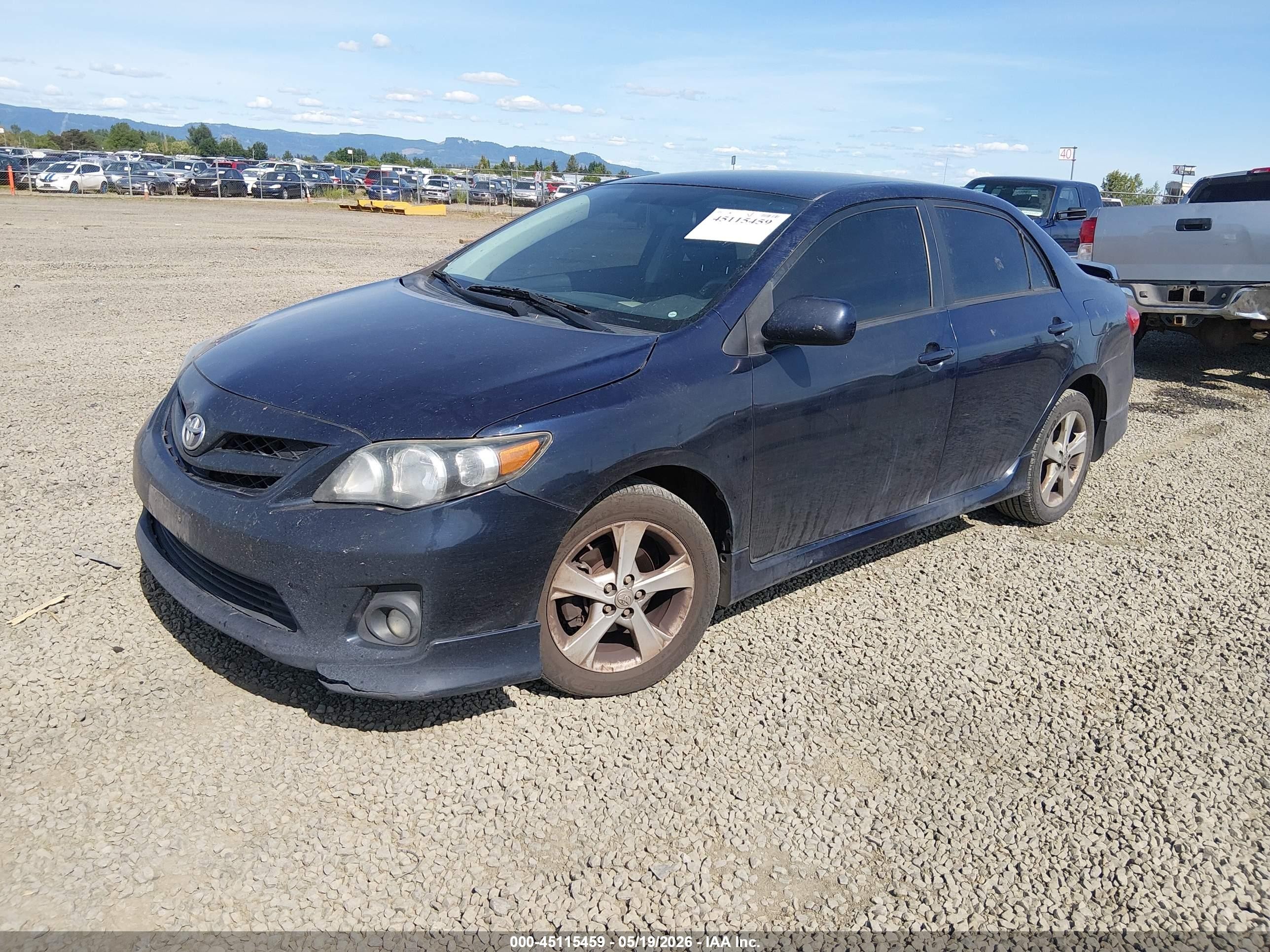 2011 Toyota Corolla S Blue vin: 2T1BU4EE5BC559206