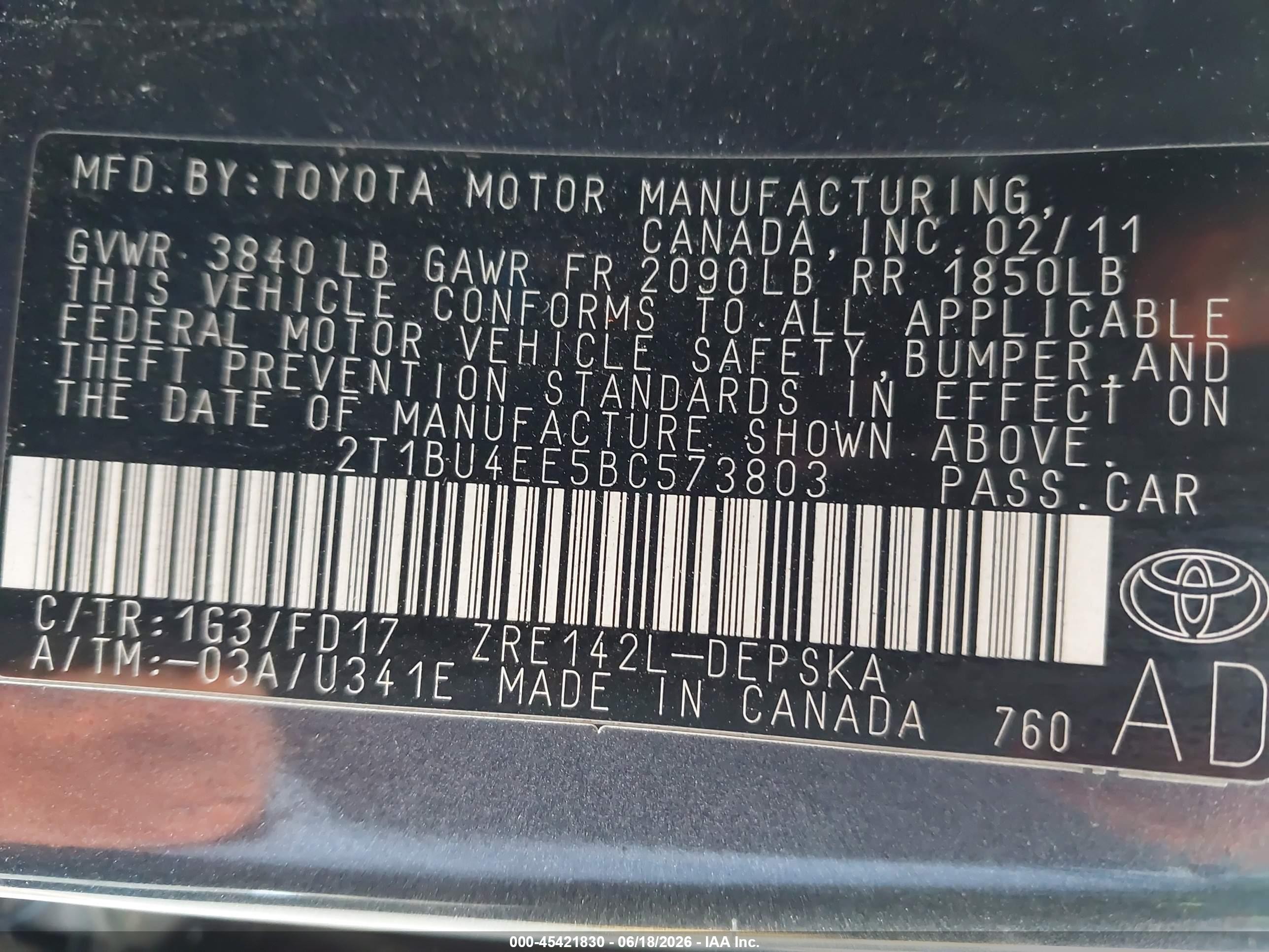 2011 Toyota Corolla S Brown vin: 2T1BU4EE5BC573803