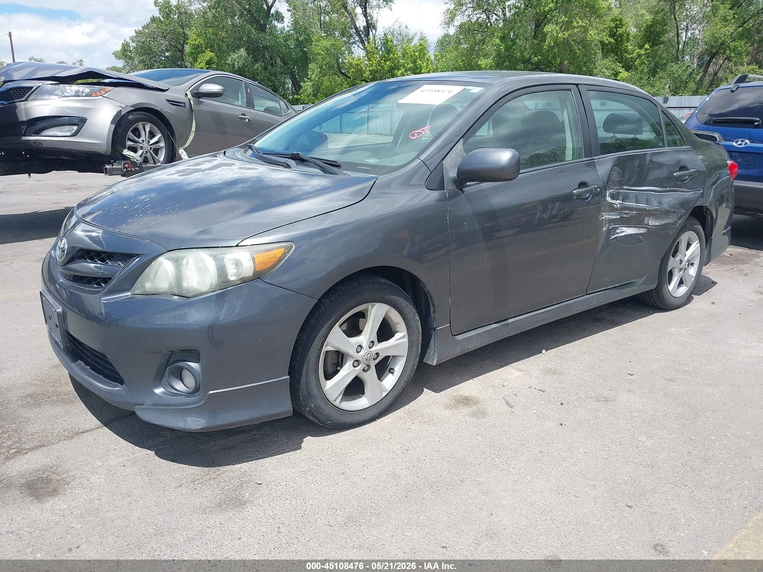 2011 Toyota Corolla S Серый vin: 2T1BU4EE5BC596885