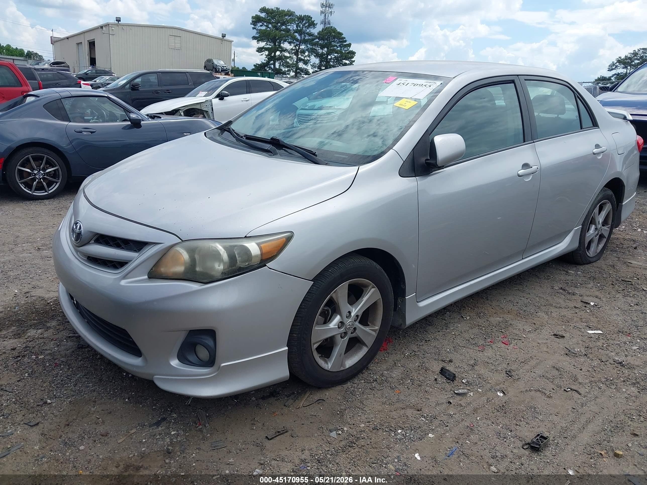 2011 Toyota Corolla S Silver vin: 2T1BU4EE5BC615774