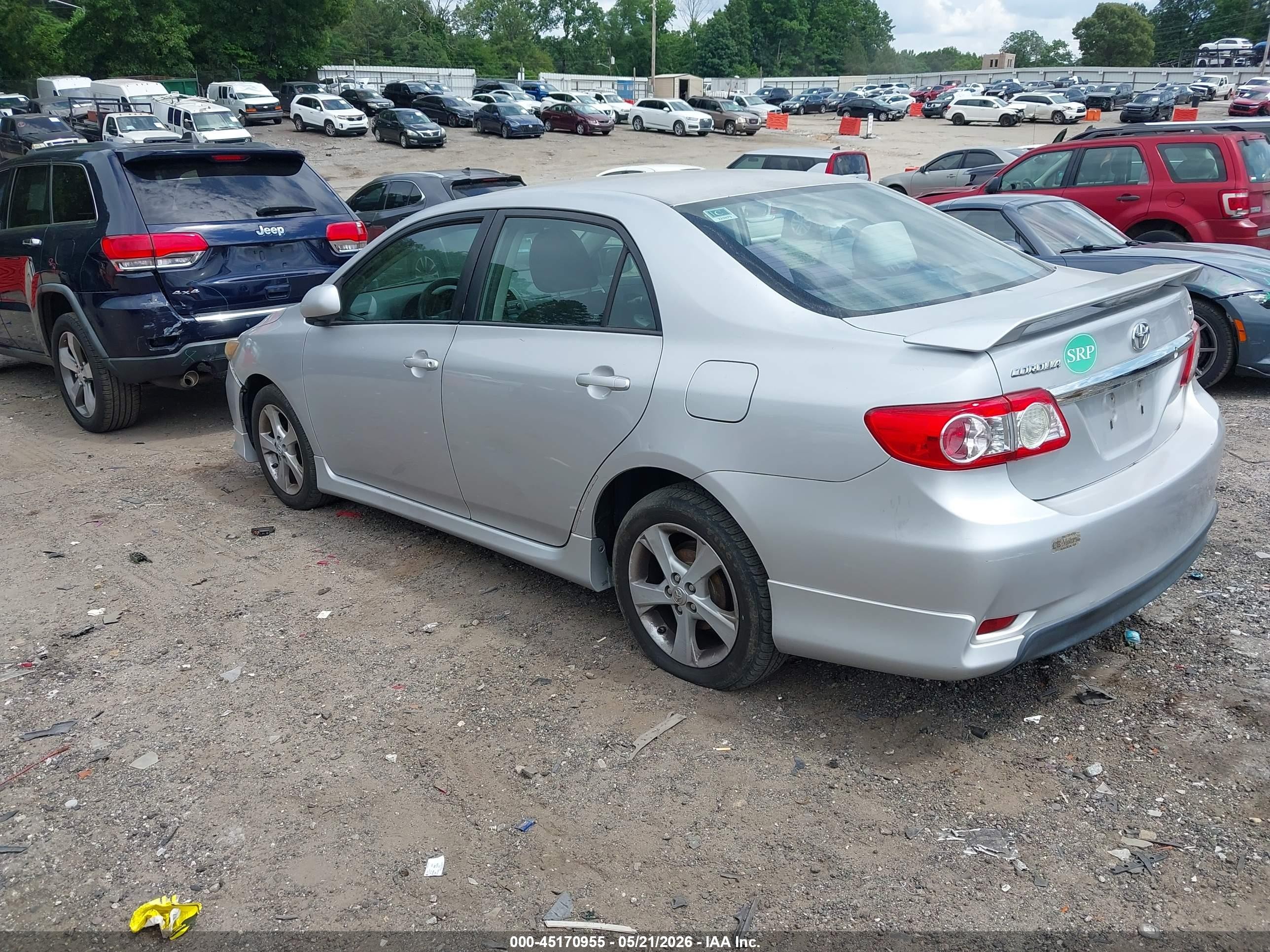 2011 Toyota Corolla S Silver vin: 2T1BU4EE5BC615774