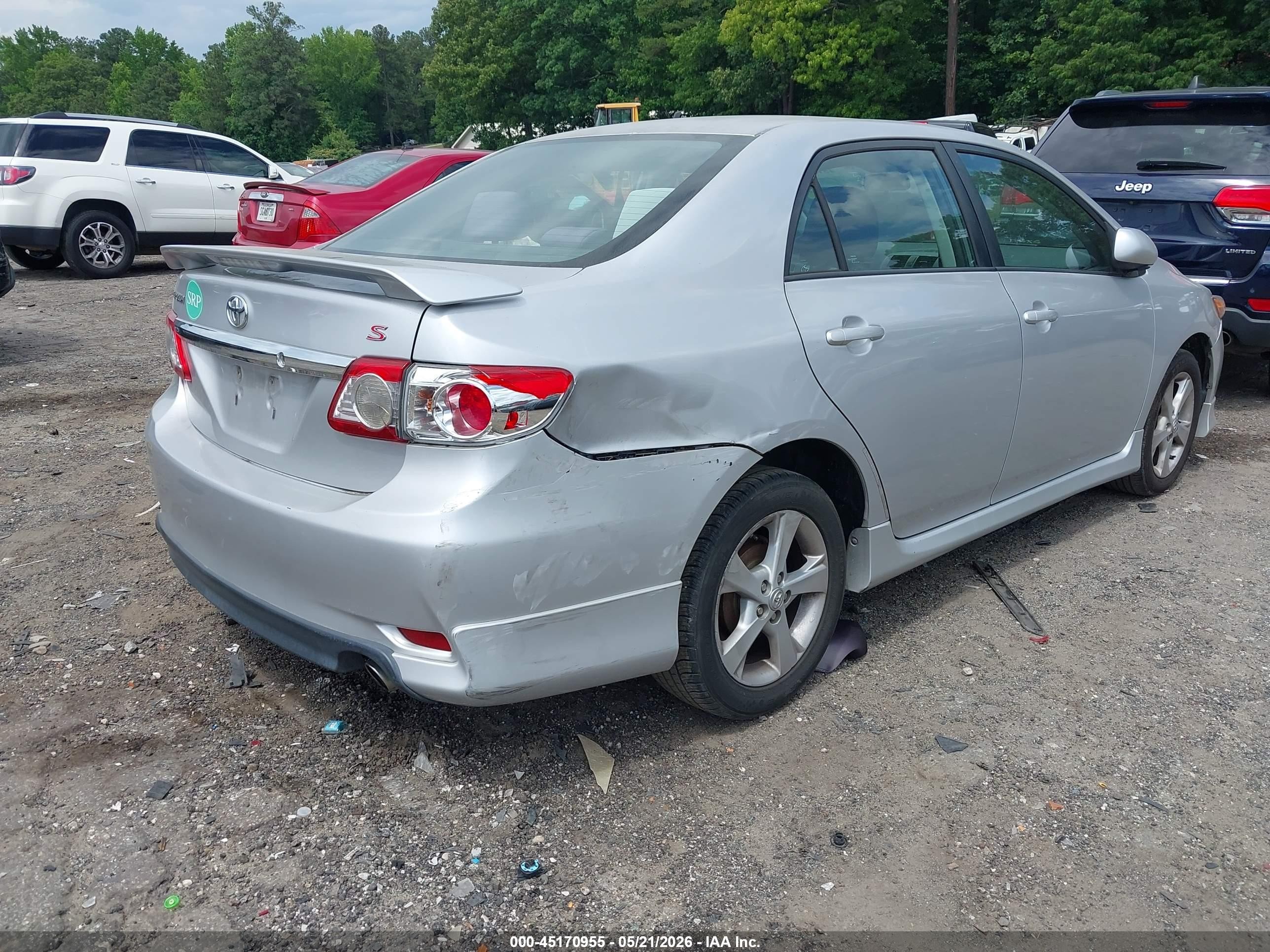 2011 Toyota Corolla S Silver vin: 2T1BU4EE5BC615774
