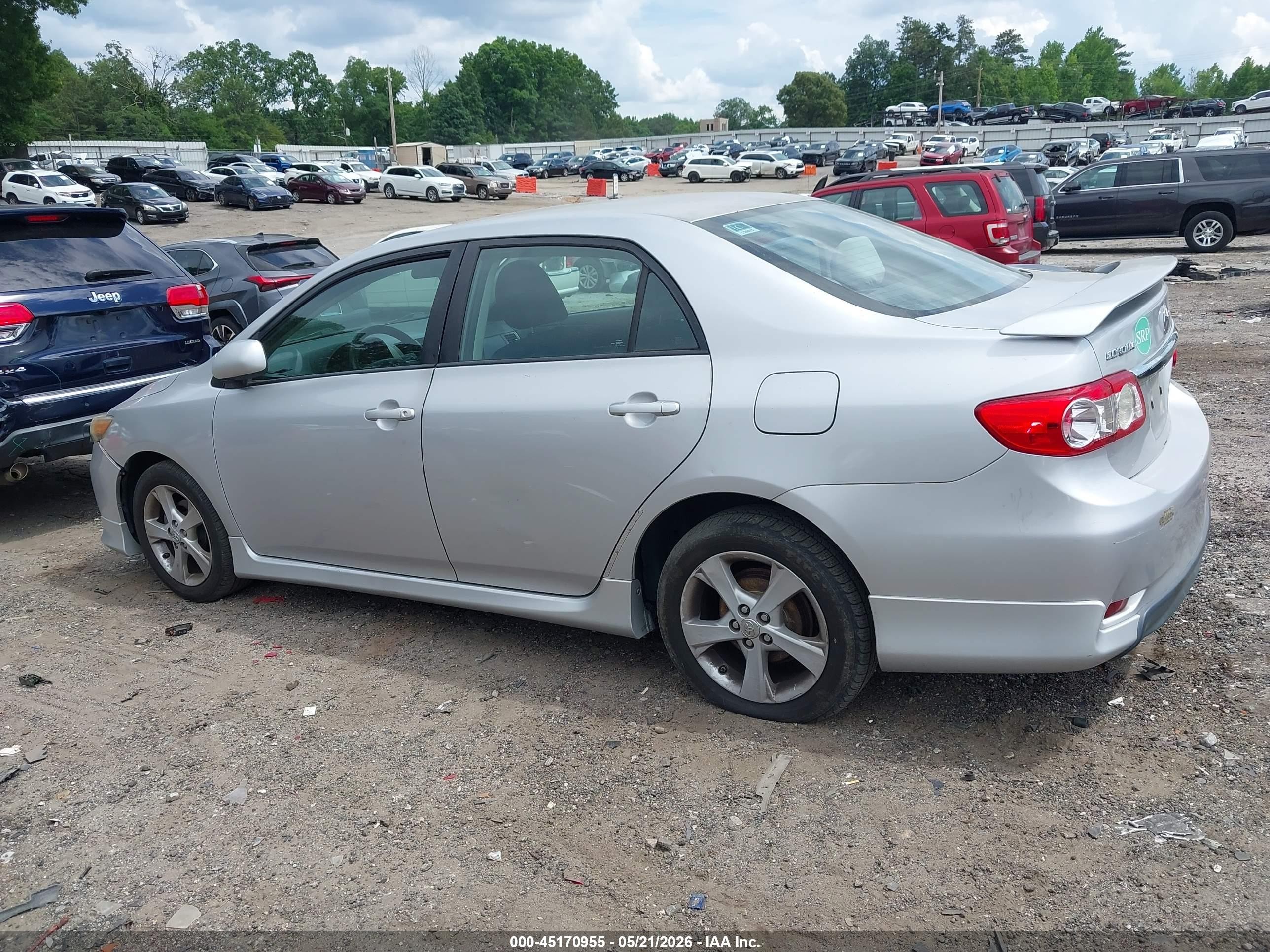 2011 Toyota Corolla S Silver vin: 2T1BU4EE5BC615774