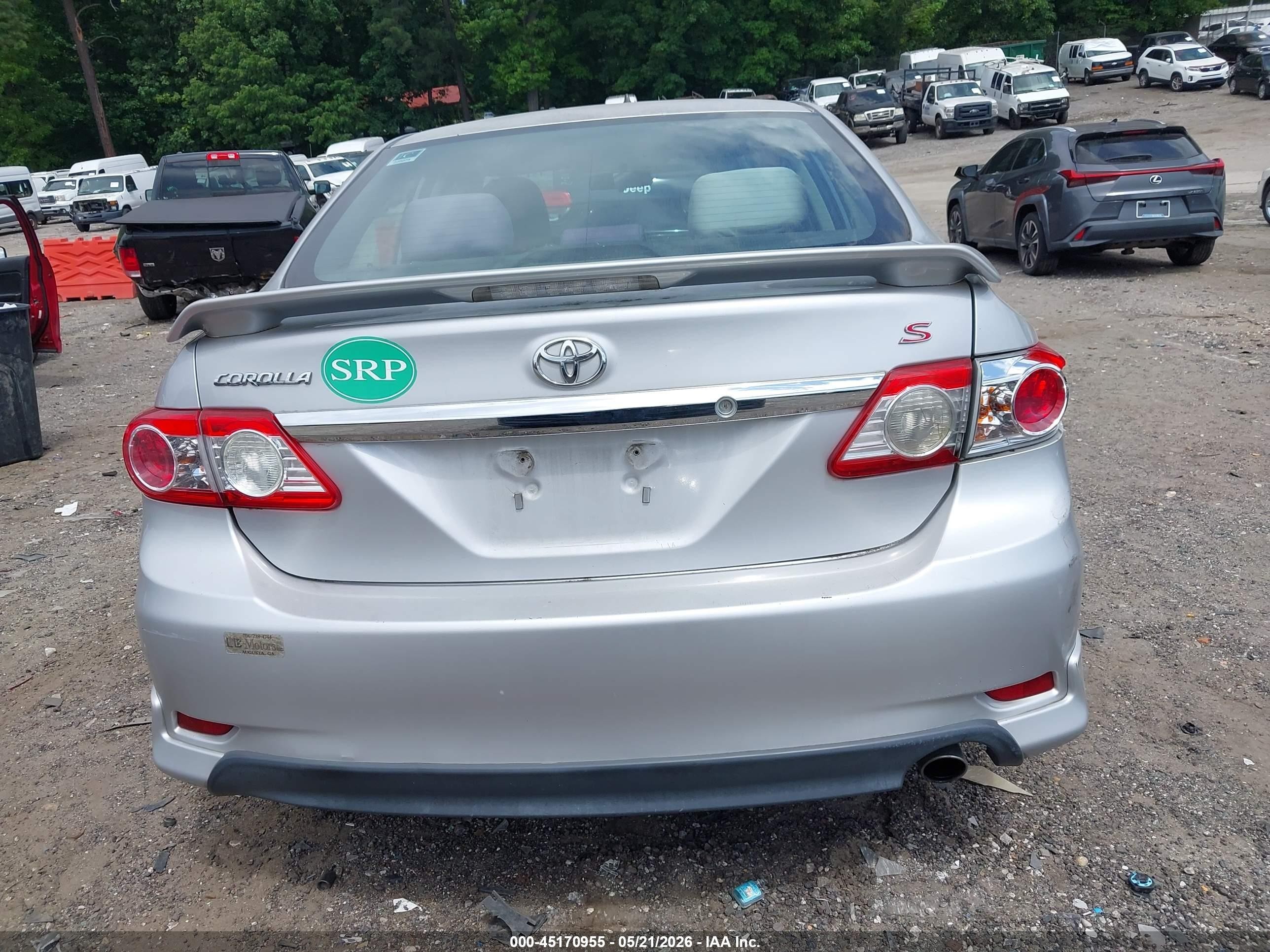2011 Toyota Corolla S Silver vin: 2T1BU4EE5BC615774
