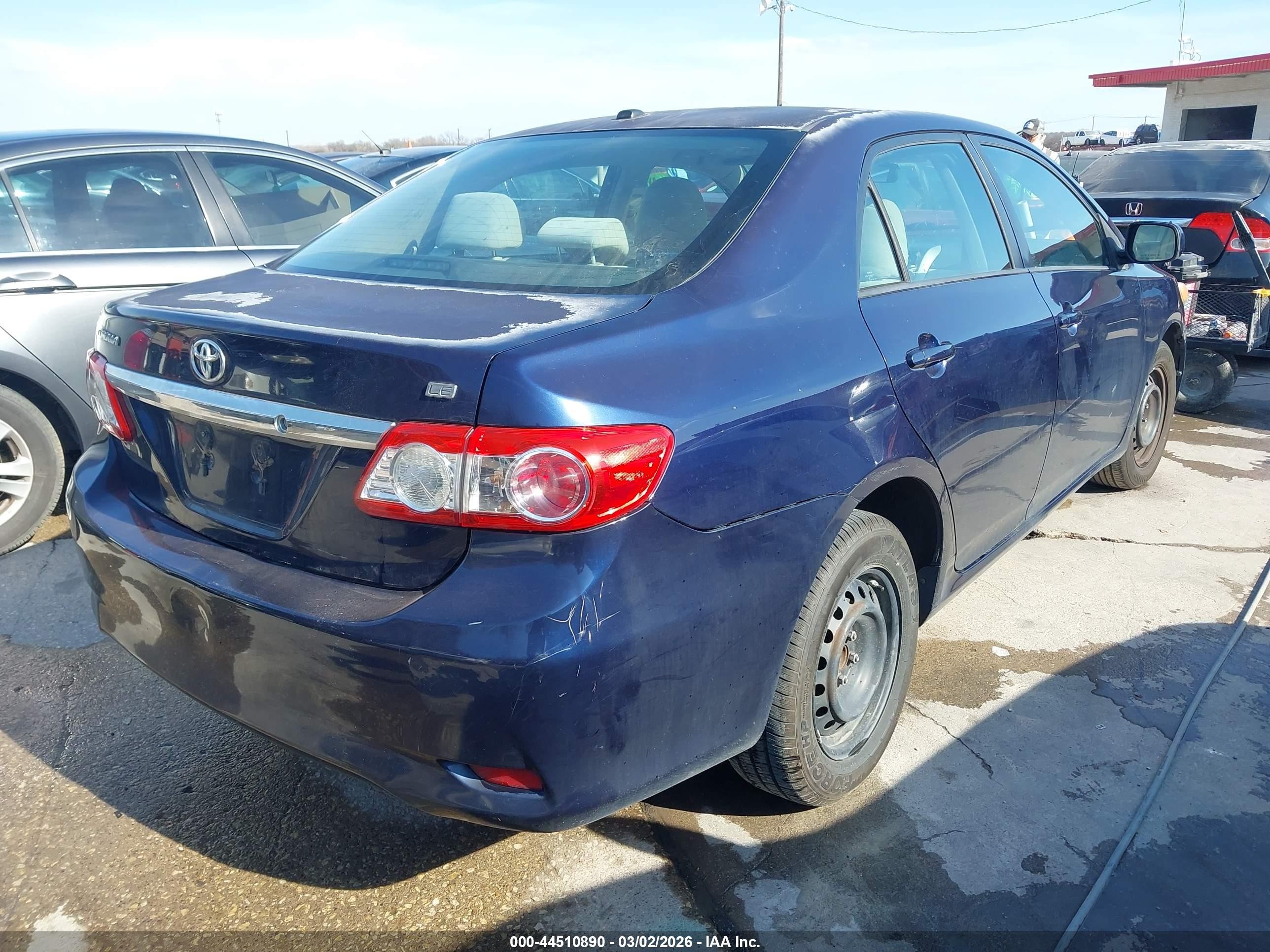 2011 Toyota Corolla Le Blue vin: 2T1BU4EE5BC616519