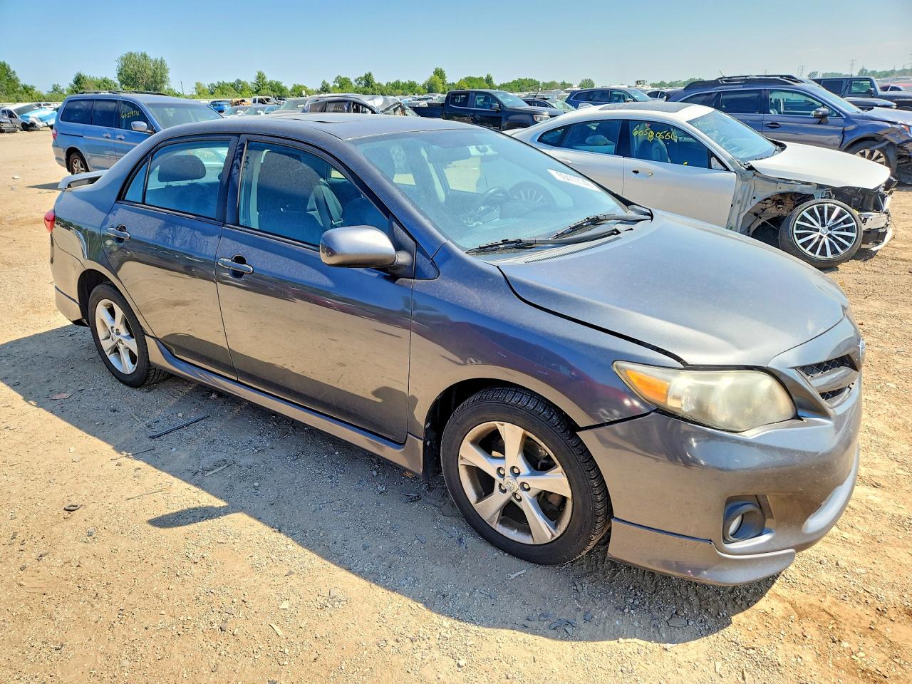 2011 Toyota Corolla S Gray vin: 2T1BU4EE5BC632333