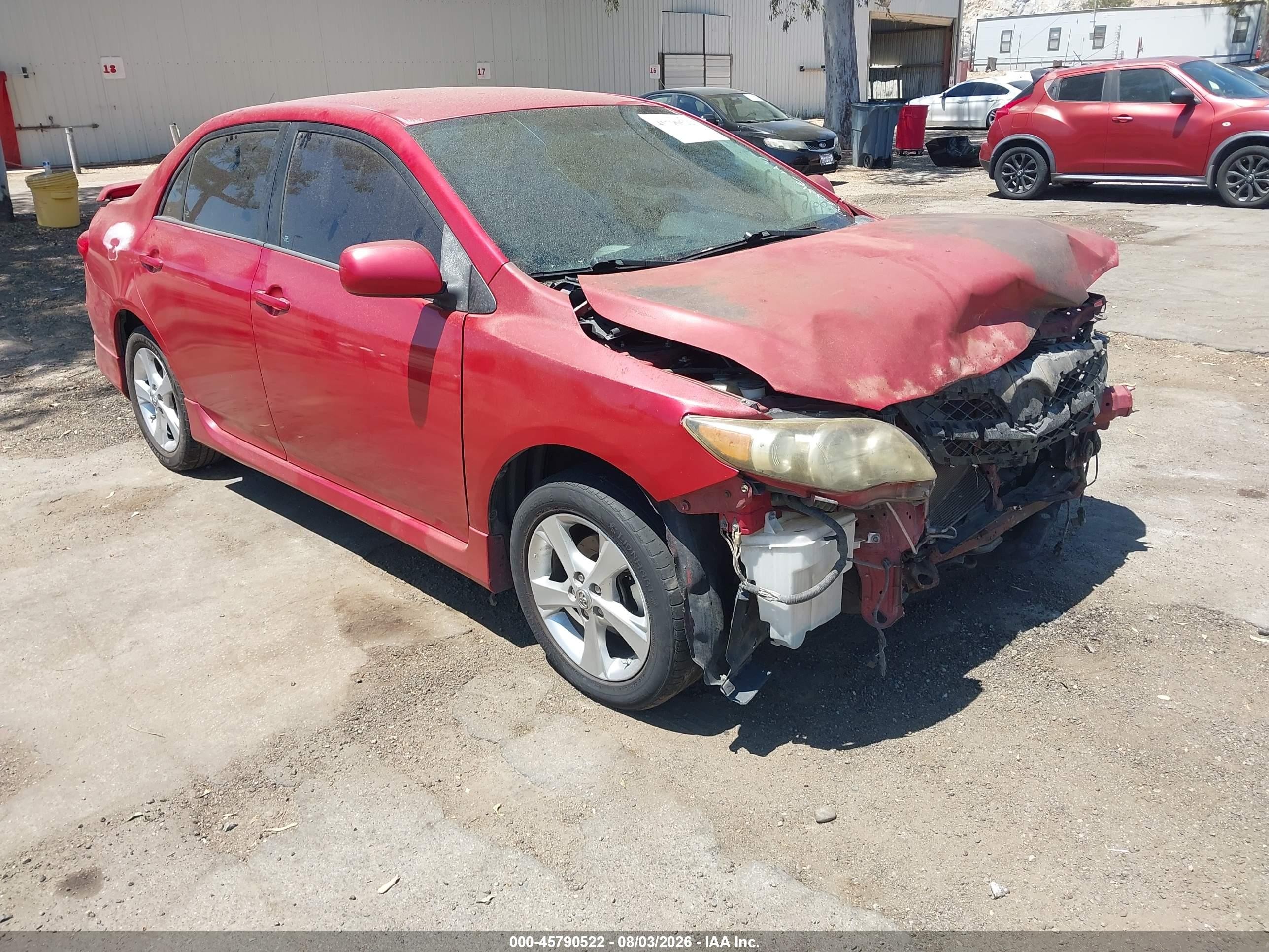 2011 Toyota Corolla S Red vin: 2T1BU4EE5BC636270
