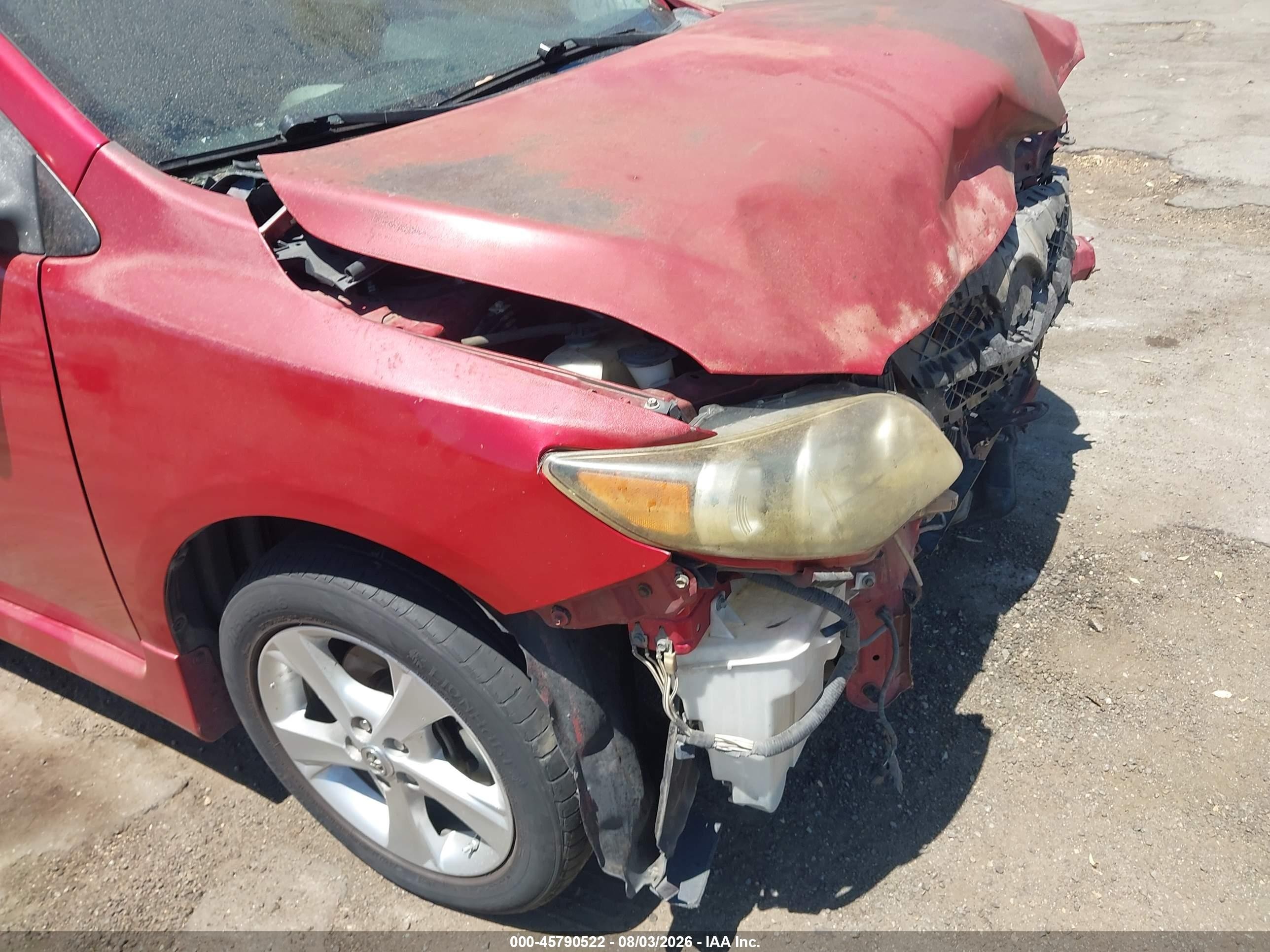 2011 Toyota Corolla S Red vin: 2T1BU4EE5BC636270