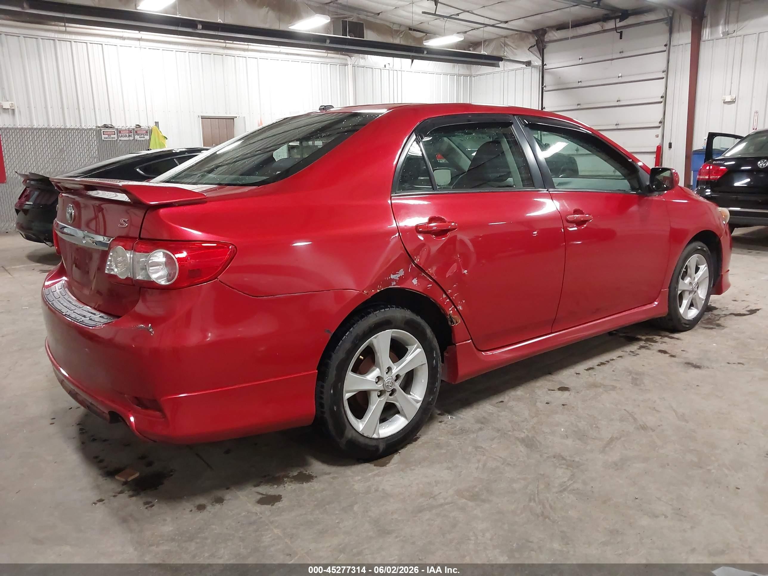 2011 Toyota Corolla S Red vin: 2T1BU4EE5BC648323