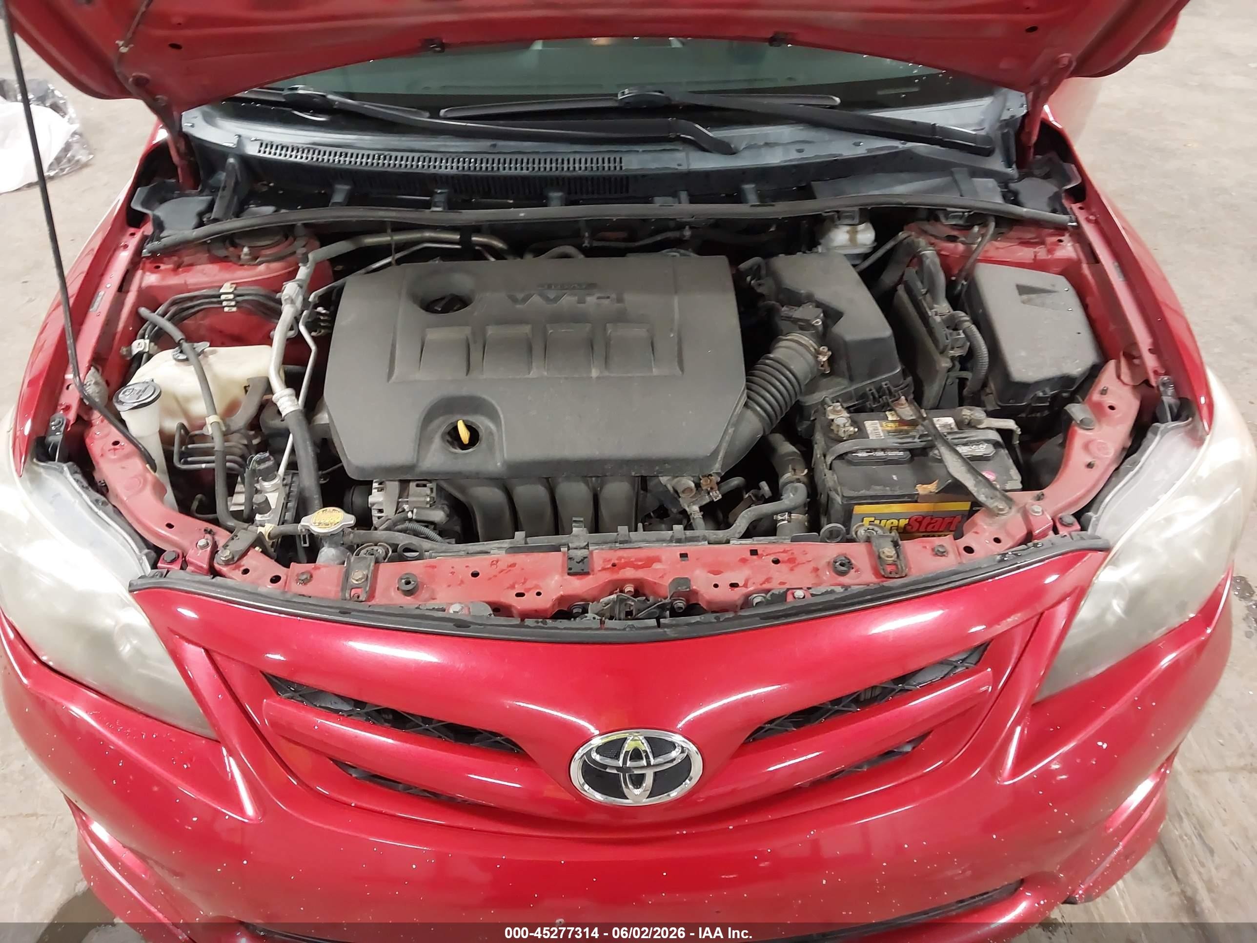 2011 Toyota Corolla S Red vin: 2T1BU4EE5BC648323