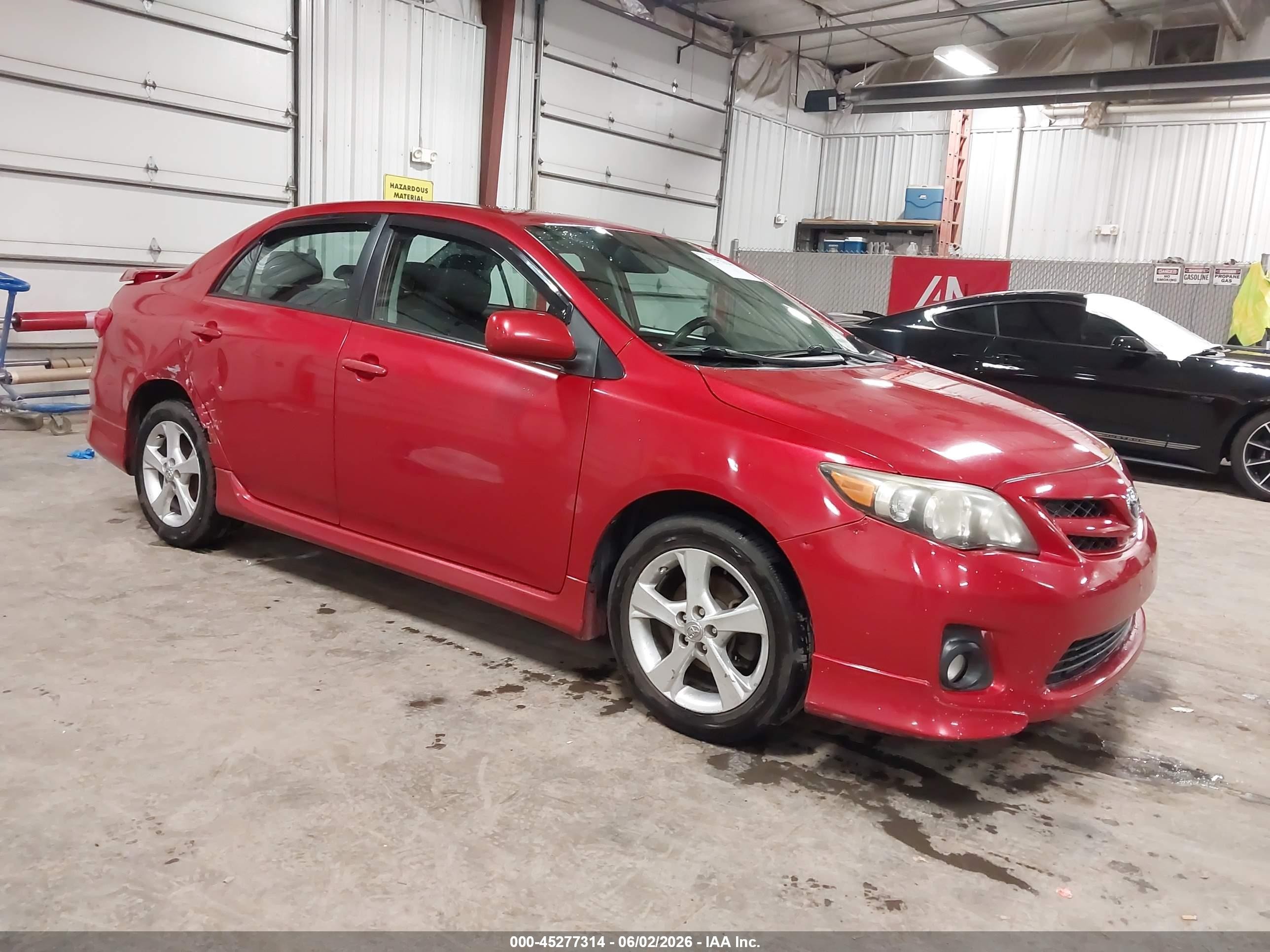 2011 Toyota Corolla S Red vin: 2T1BU4EE5BC648323