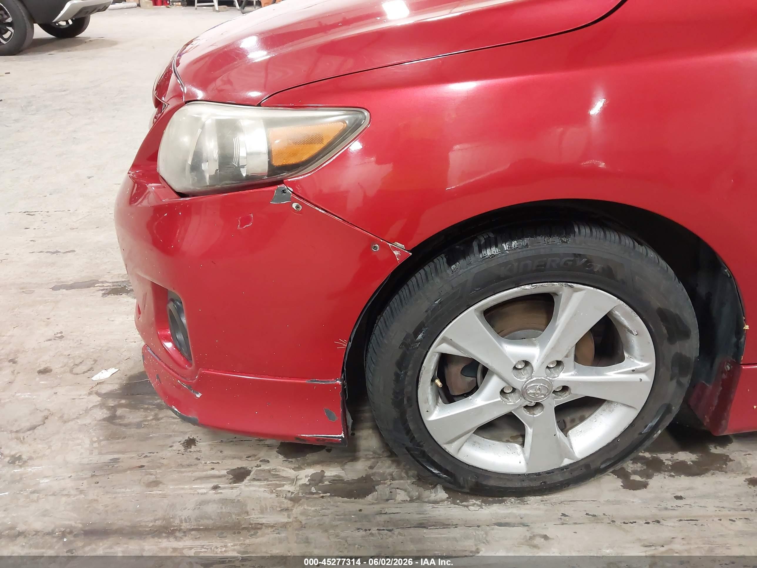 2011 Toyota Corolla S Red vin: 2T1BU4EE5BC648323