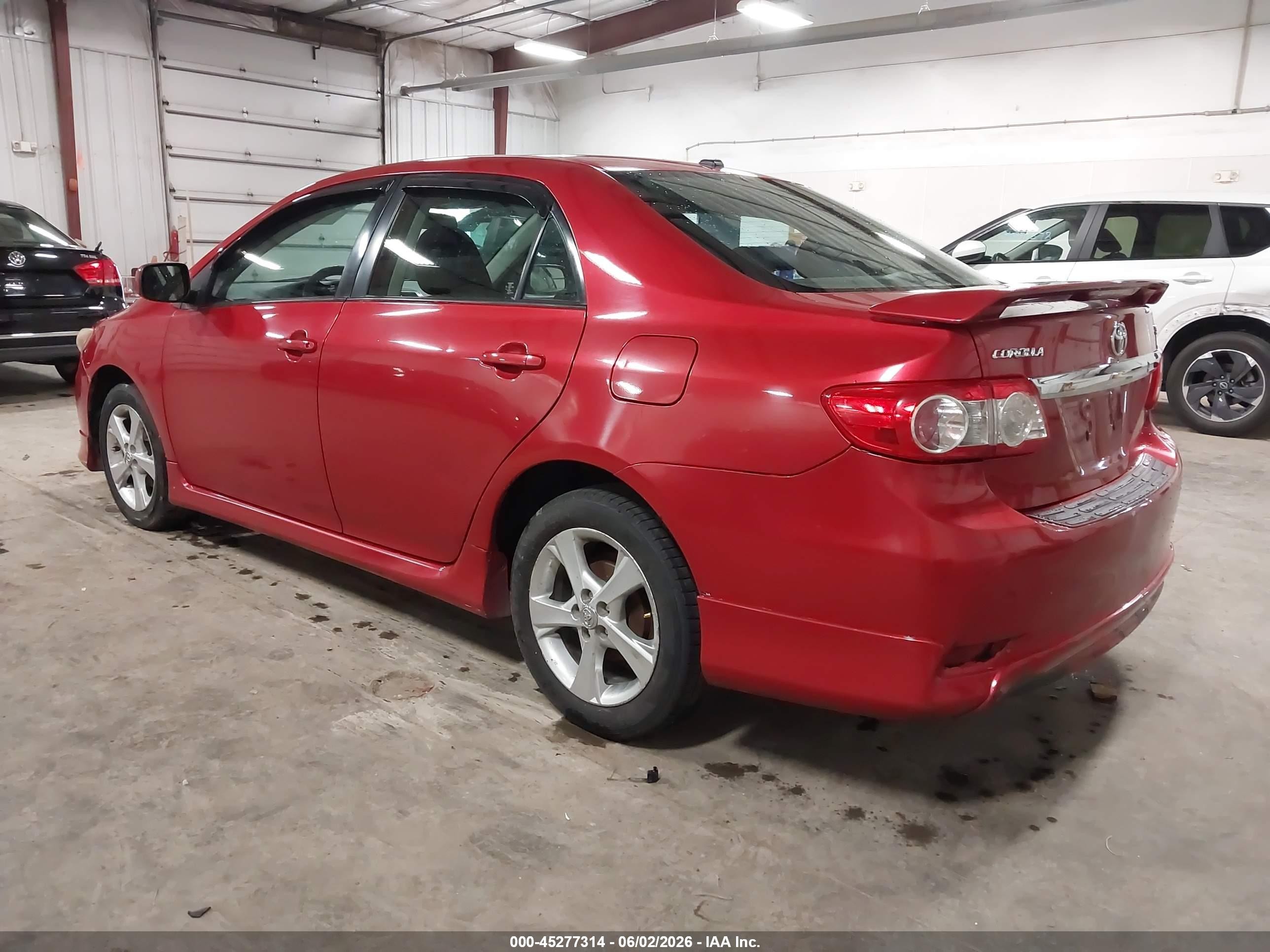2011 Toyota Corolla S Red vin: 2T1BU4EE5BC648323