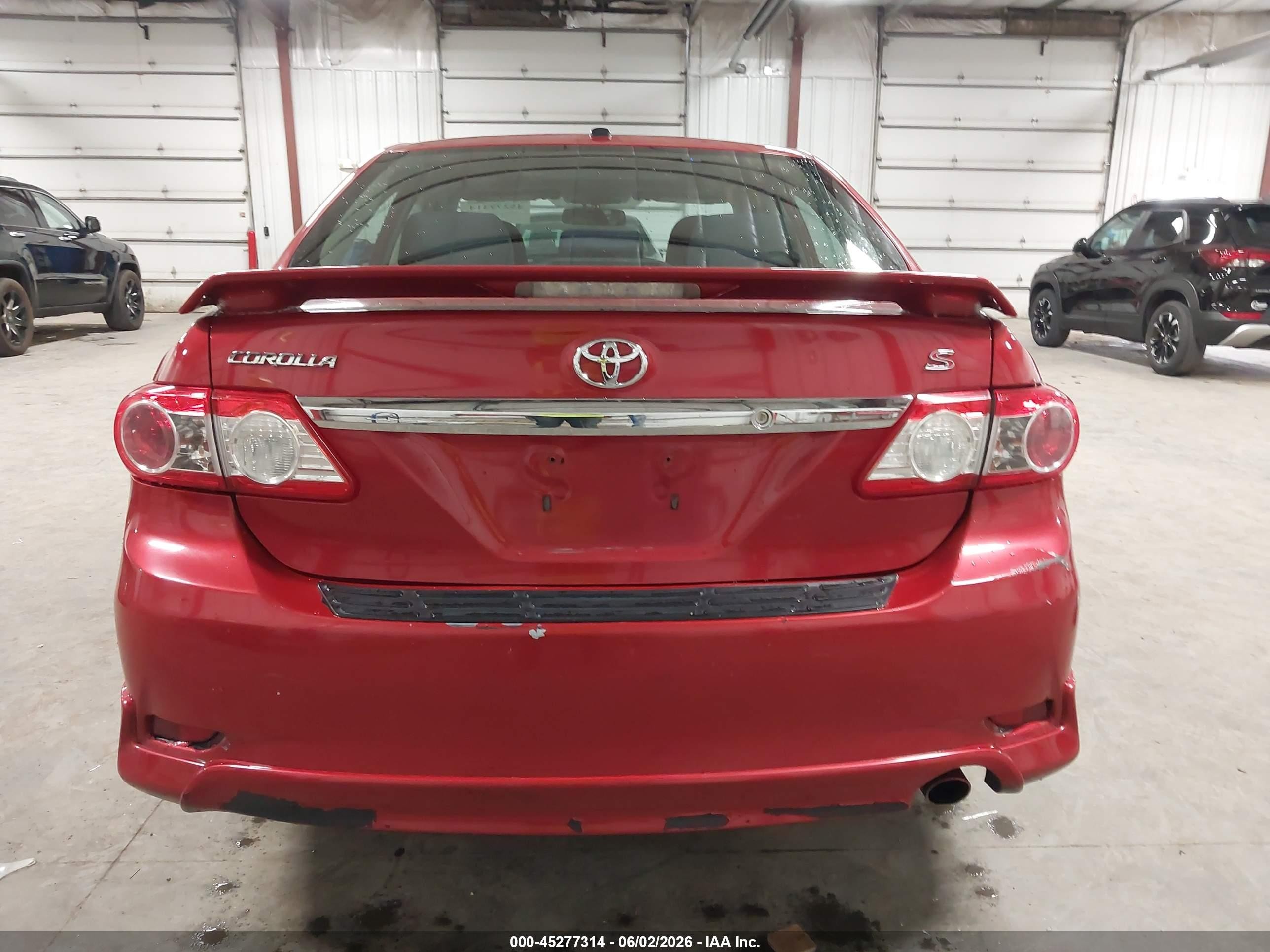 2011 Toyota Corolla S Red vin: 2T1BU4EE5BC648323