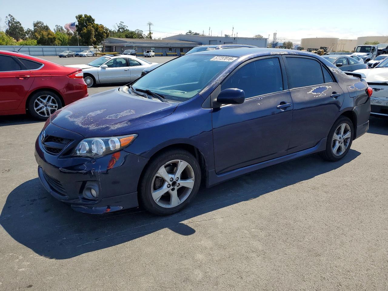 2011 Toyota Corolla S Blue vin: 2T1BU4EE5BC649391