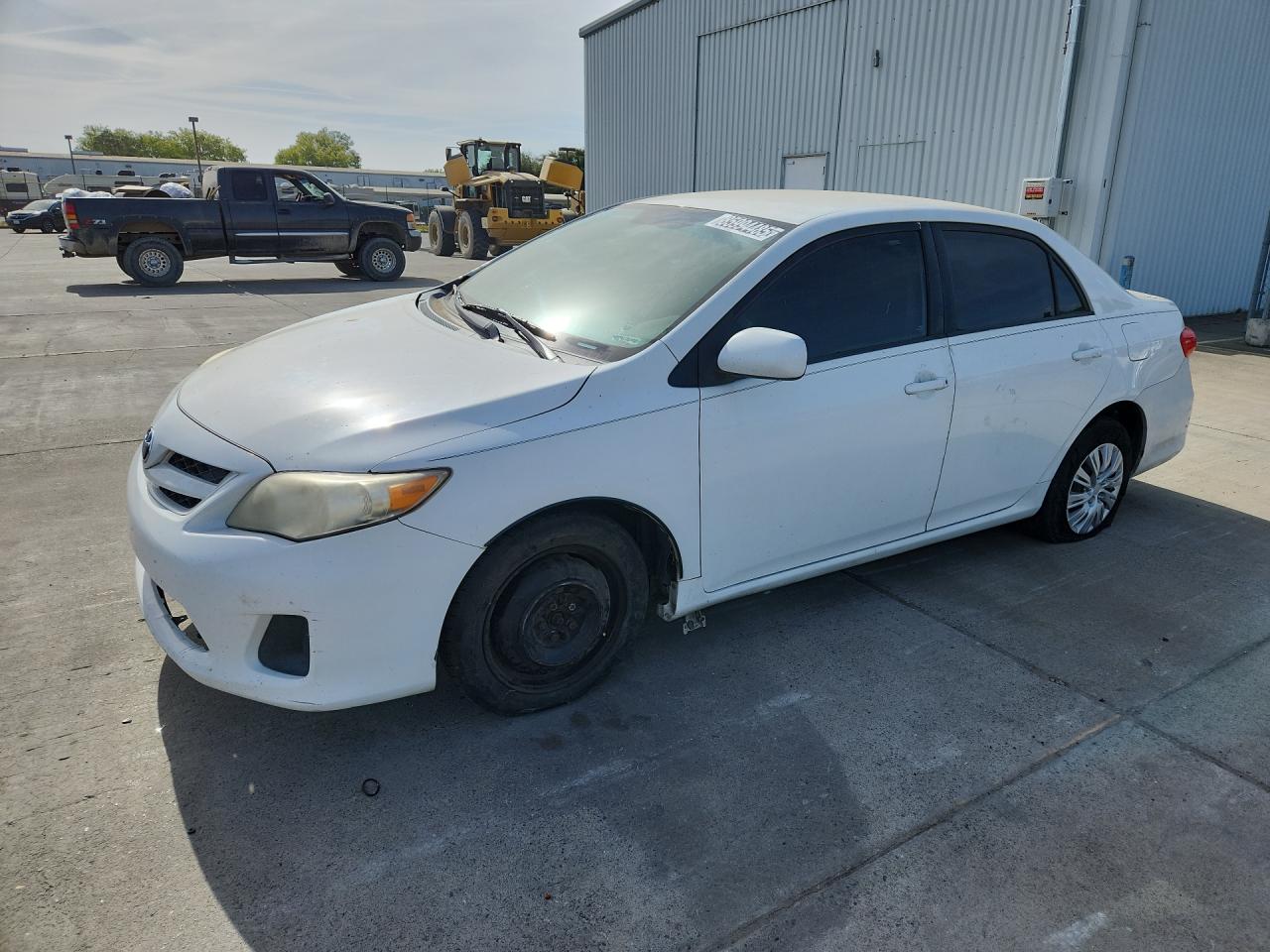 2011 Toyota Corolla Le White vin: 2T1BU4EE5BC673559 Damage: Left Front Wheel Cover, Broken, Replacement Required