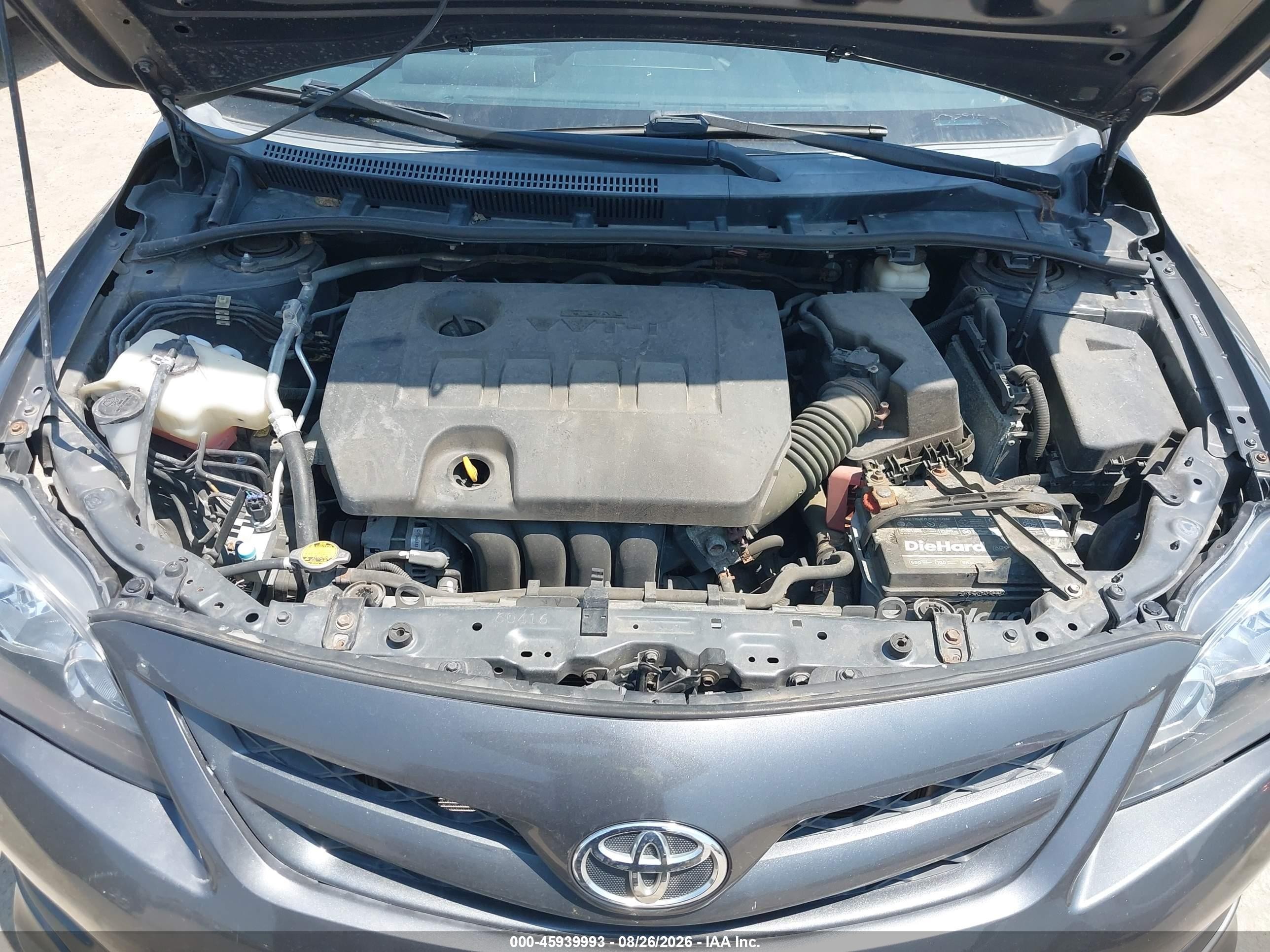 2011 Toyota Corolla S Серый vin: 2T1BU4EE5BC673707