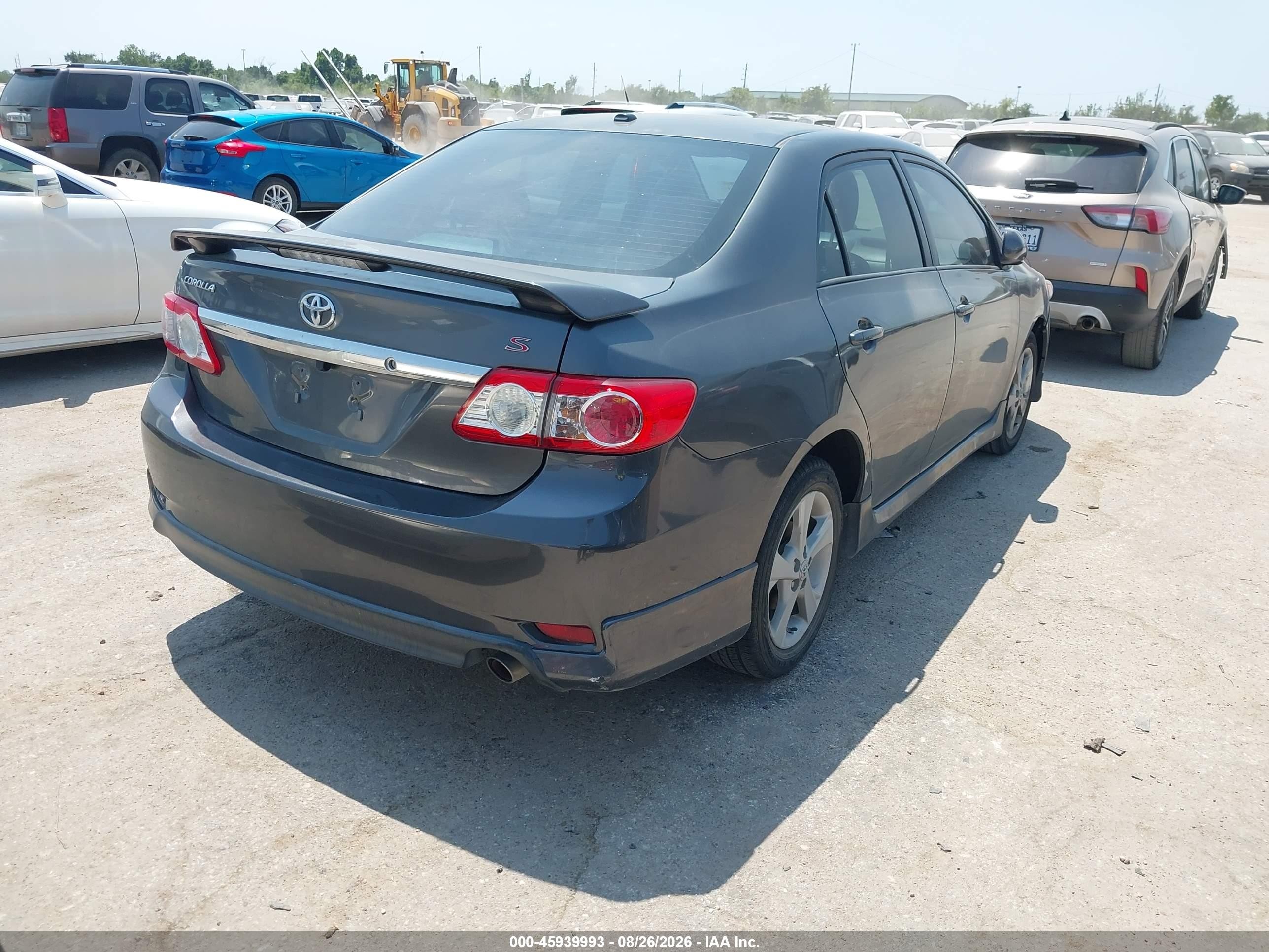 2011 Toyota Corolla S Серый vin: 2T1BU4EE5BC673707