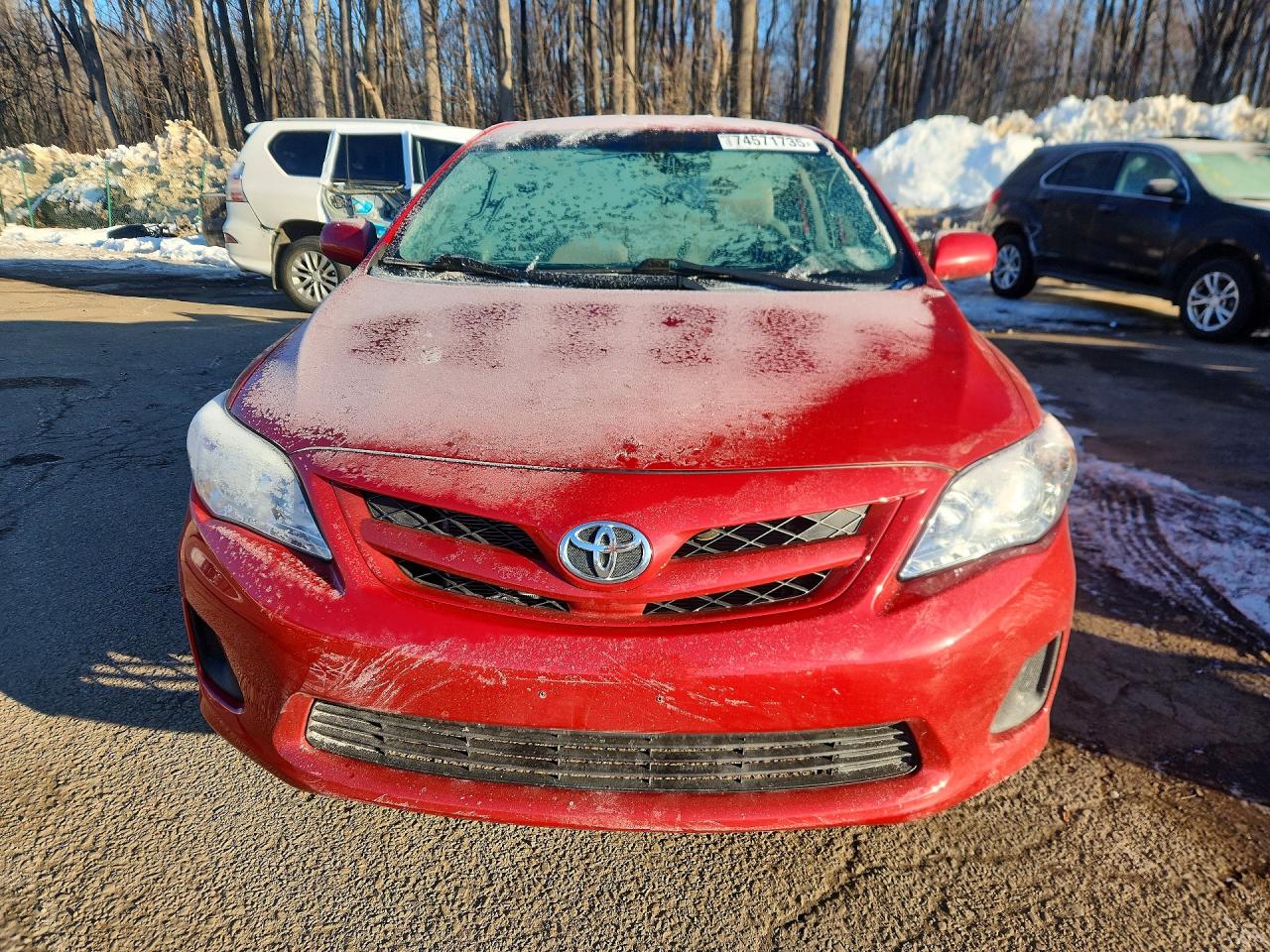 2011 Toyota Corolla Base Red vin: 2T1BU4EE5BC695271