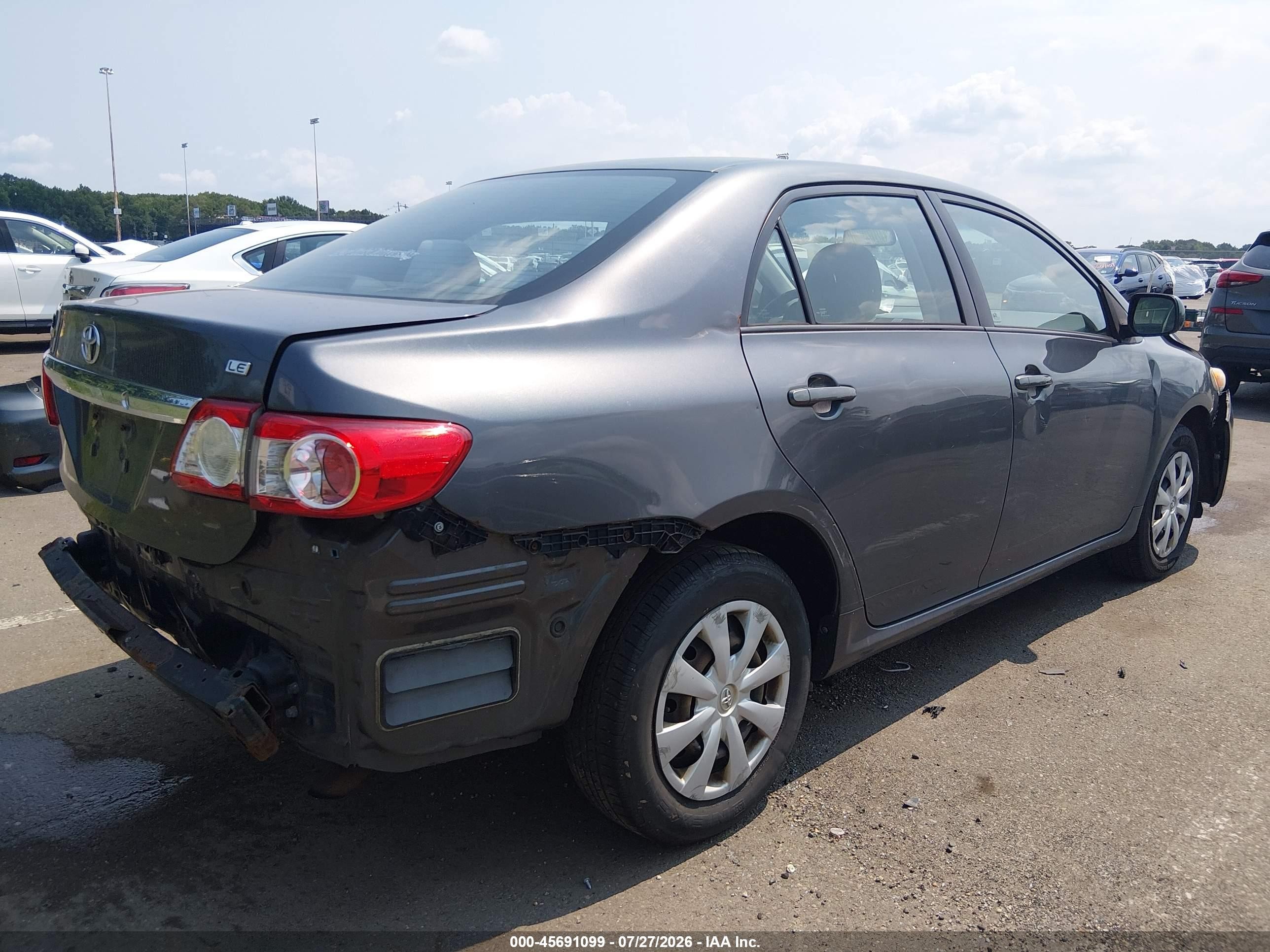 2011 Toyota Corolla Le Gray vin: 2T1BU4EE5BC713378