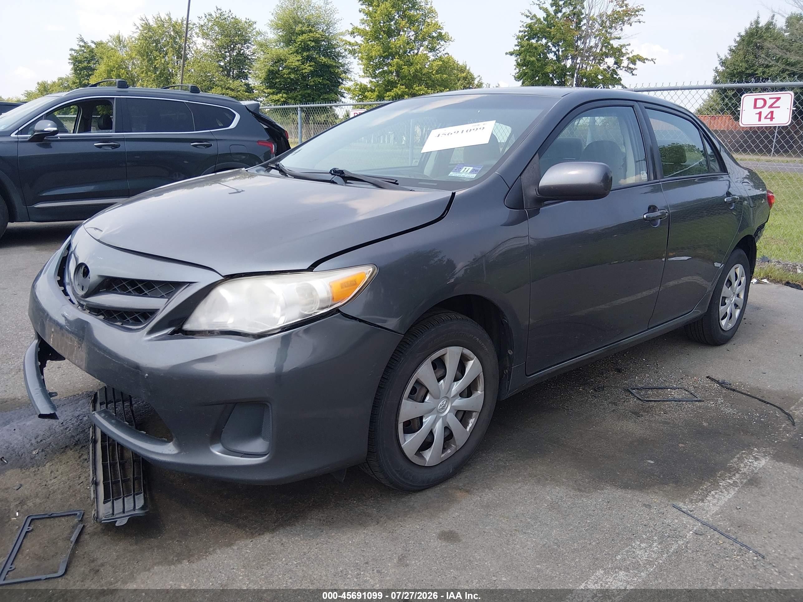 2011 Toyota Corolla Le Gray vin: 2T1BU4EE5BC713378