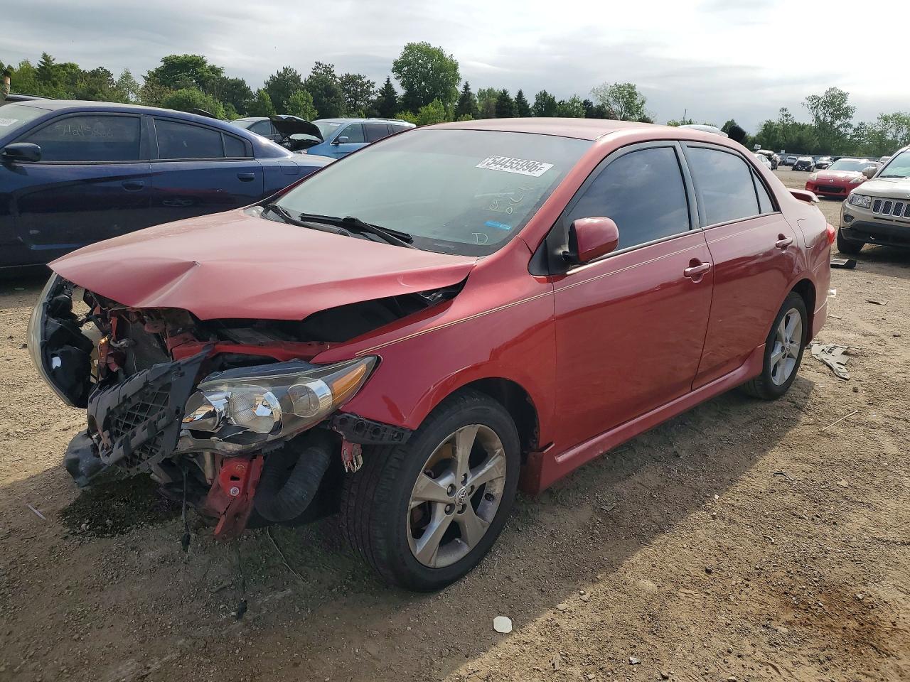 2011 Toyota Corolla S Red vin: 2T1BU4EE5BC723828
