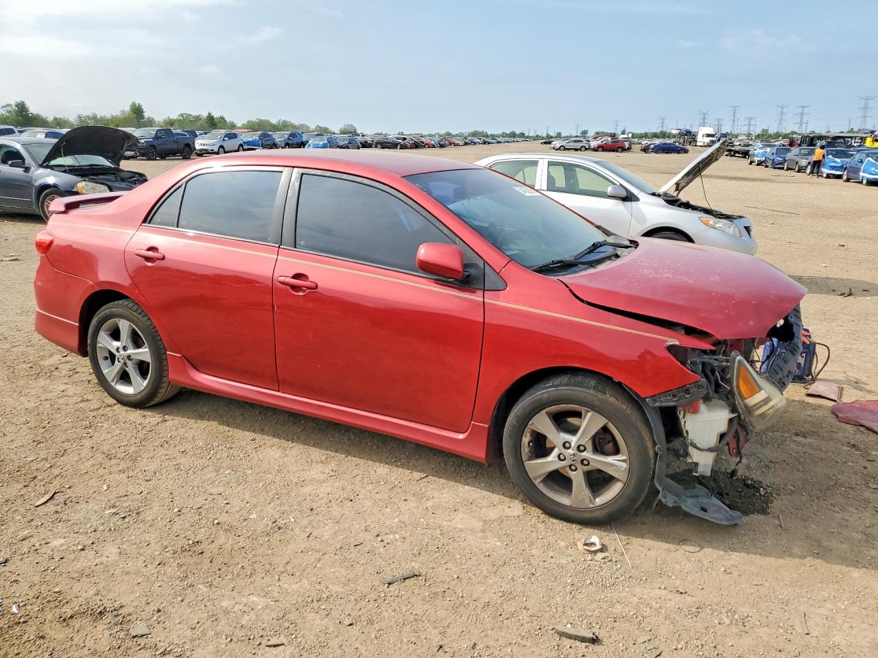 2011 Toyota Corolla S Red vin: 2T1BU4EE5BC723828