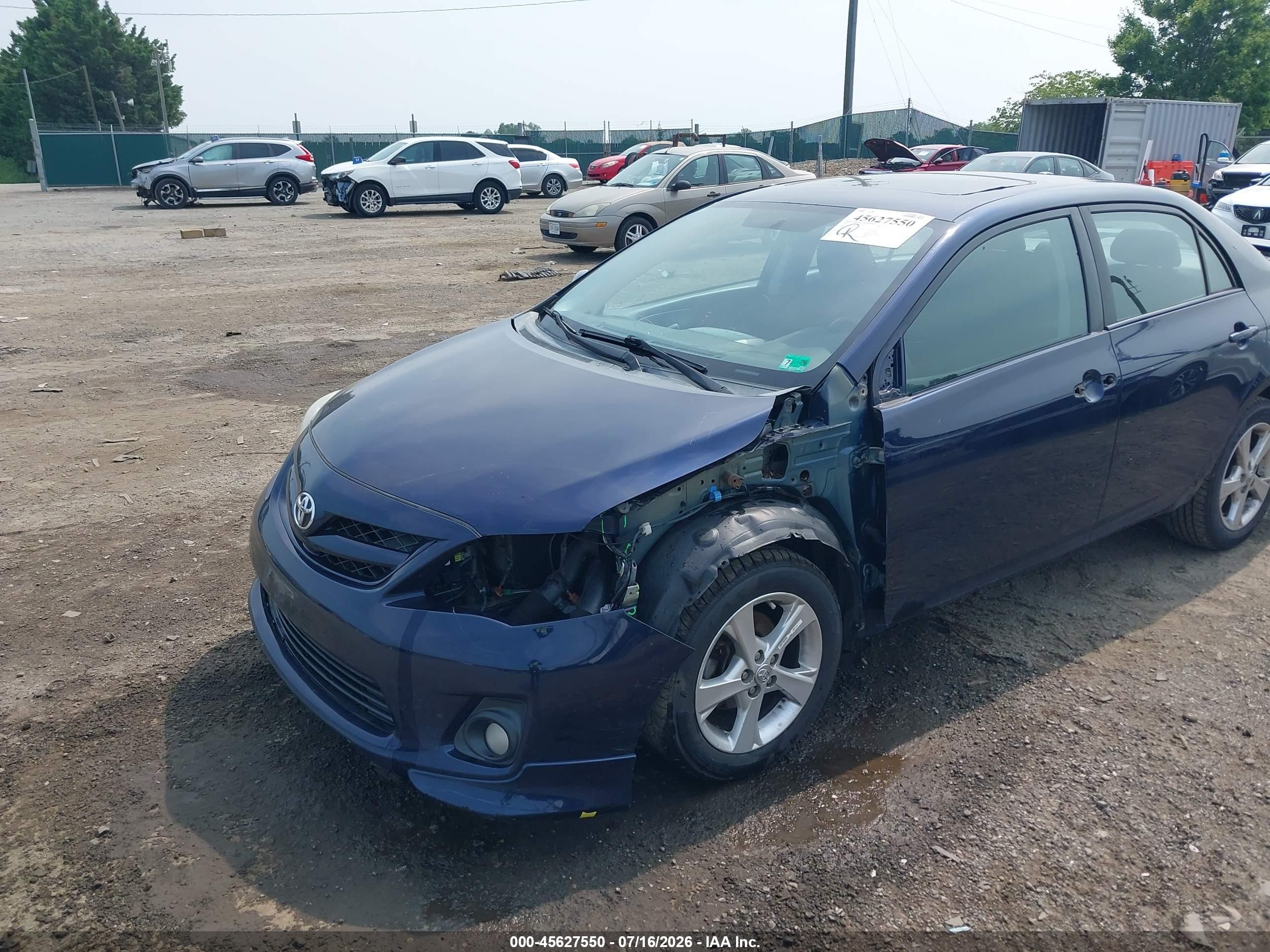2011 Toyota Corolla S Blue vin: 2T1BU4EE5BC724901