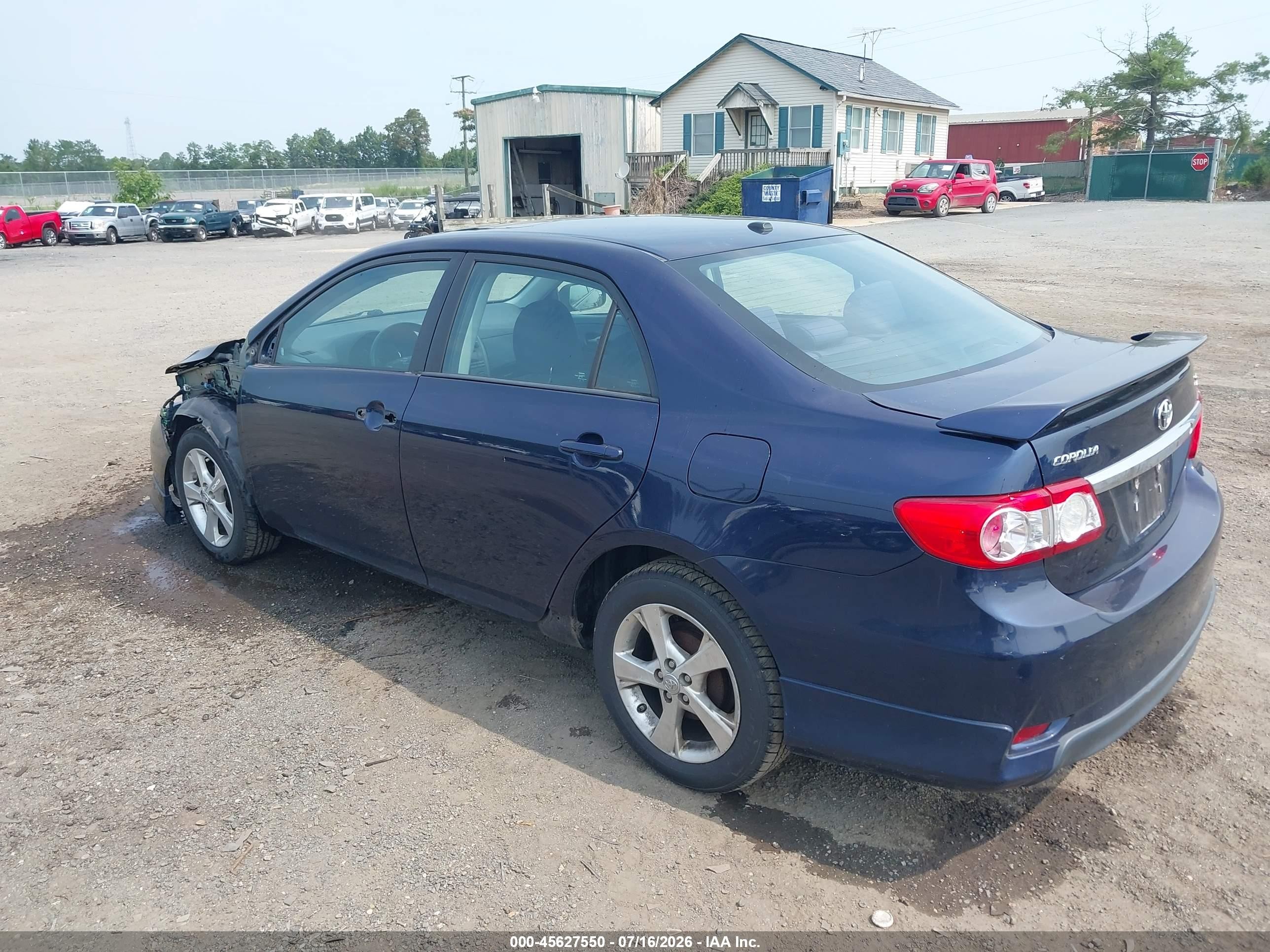 2011 Toyota Corolla S Blue vin: 2T1BU4EE5BC724901