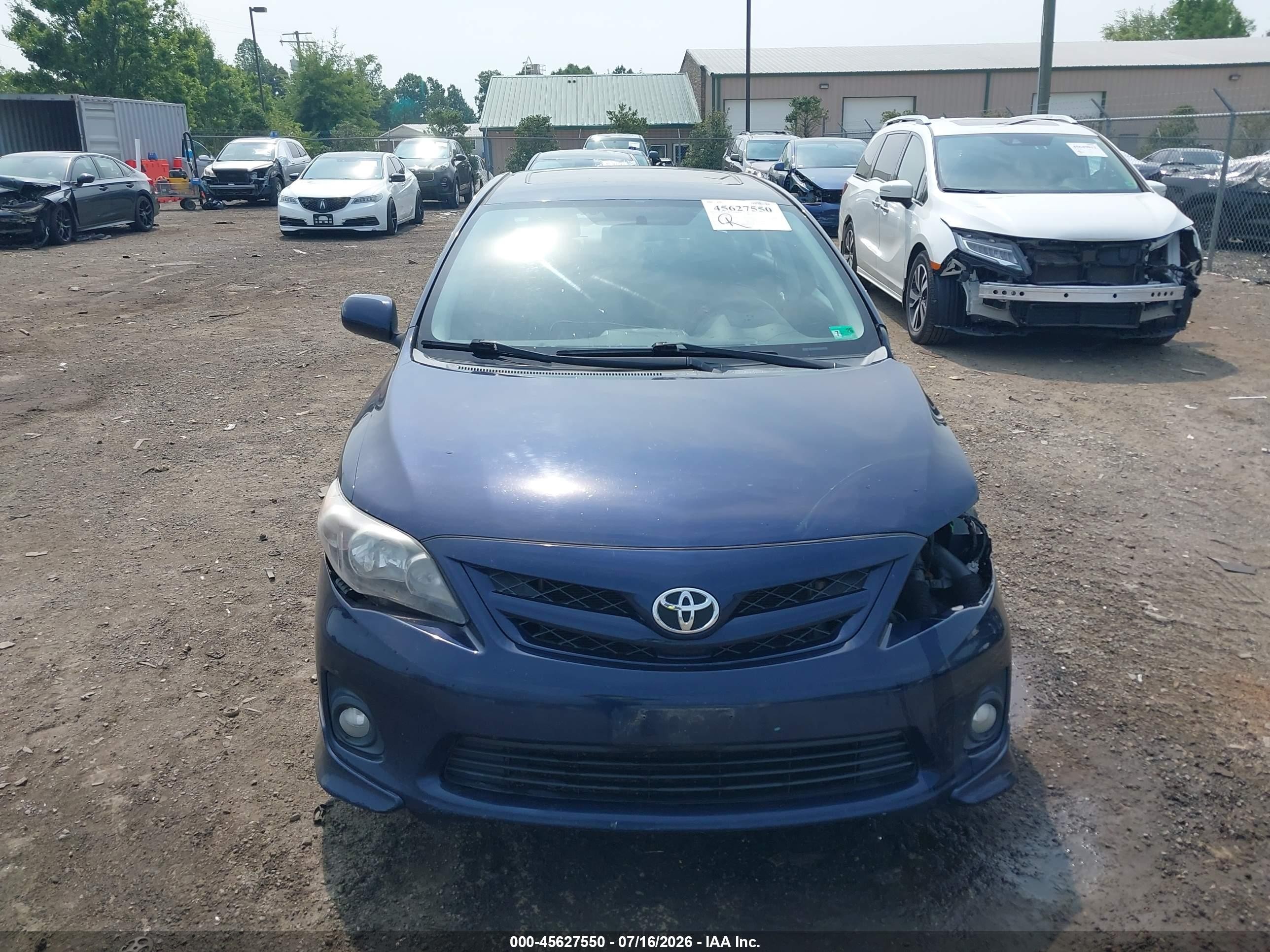2011 Toyota Corolla S Blue vin: 2T1BU4EE5BC724901