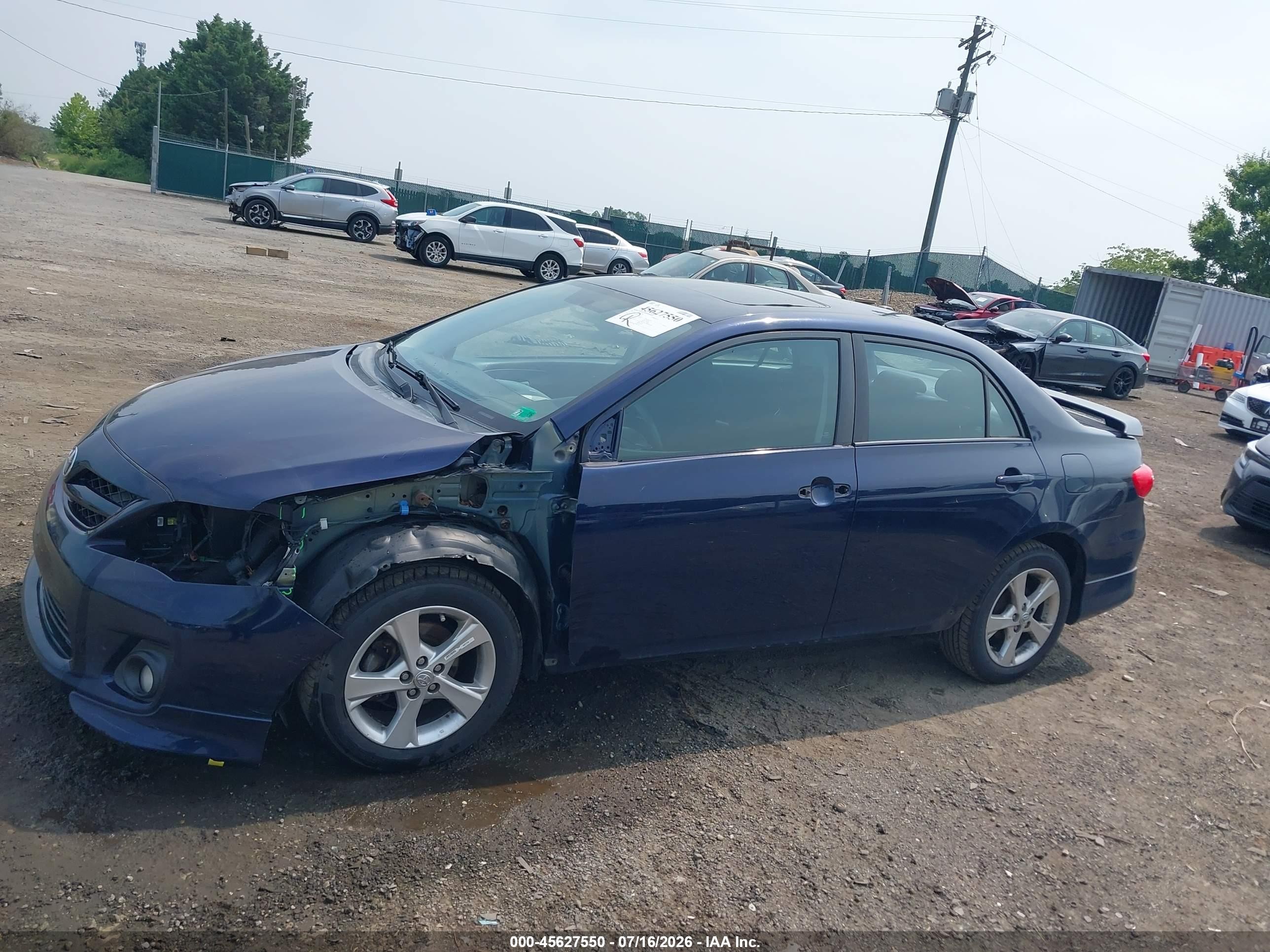 2011 Toyota Corolla S Blue vin: 2T1BU4EE5BC724901