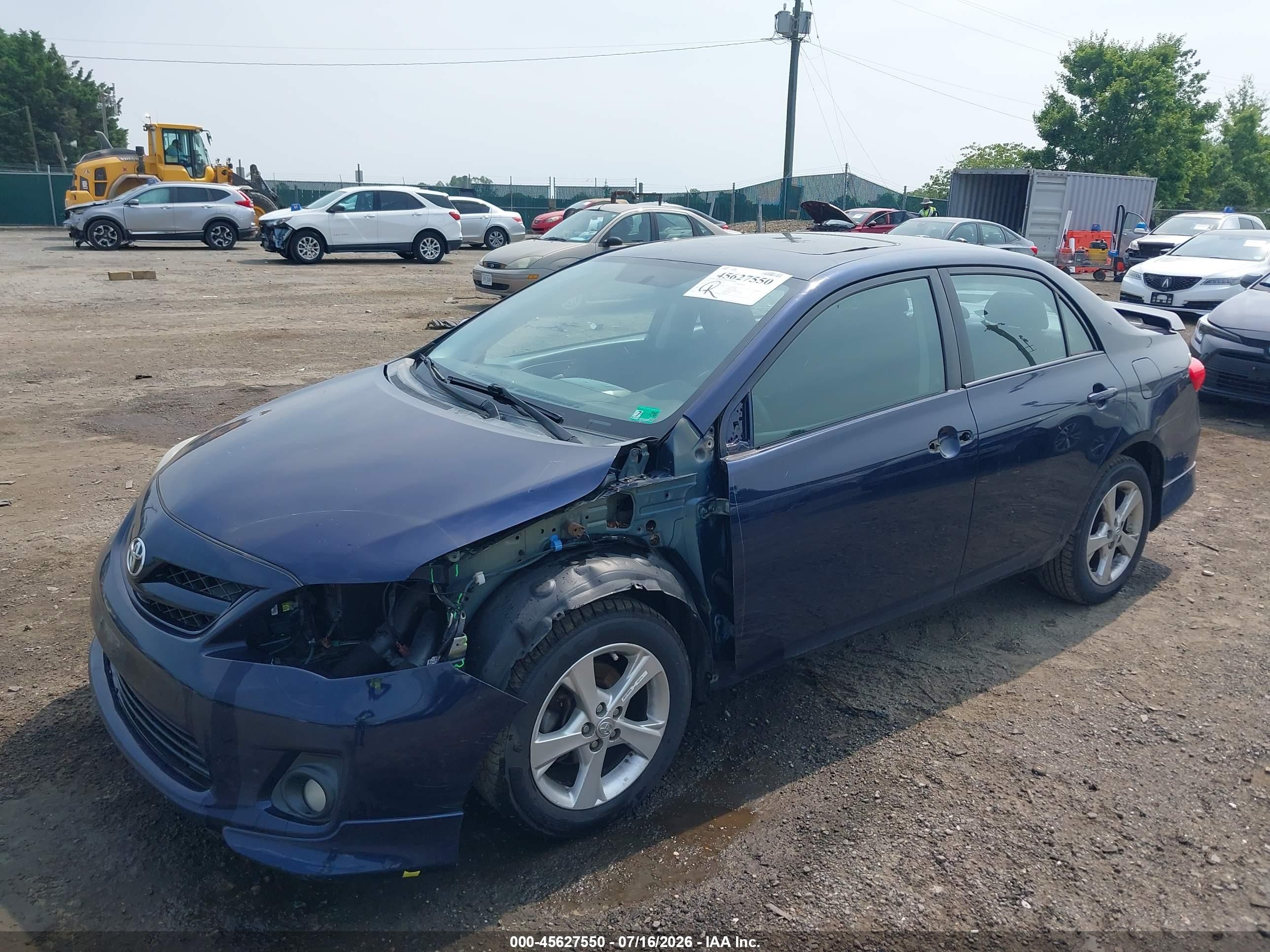 2011 Toyota Corolla S Blue vin: 2T1BU4EE5BC724901