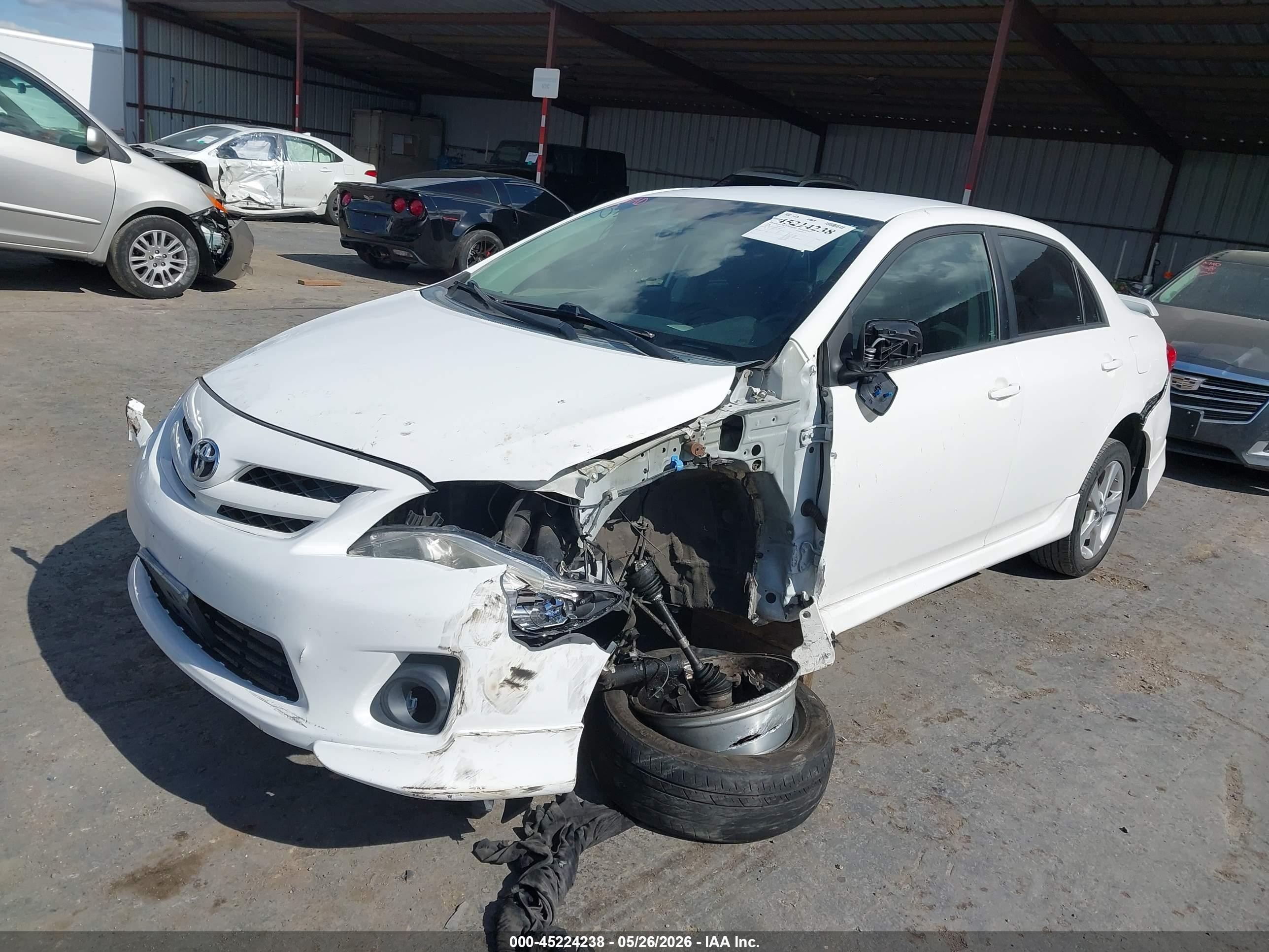 2011 Toyota Corolla S White vin: 2T1BU4EE5BC746087