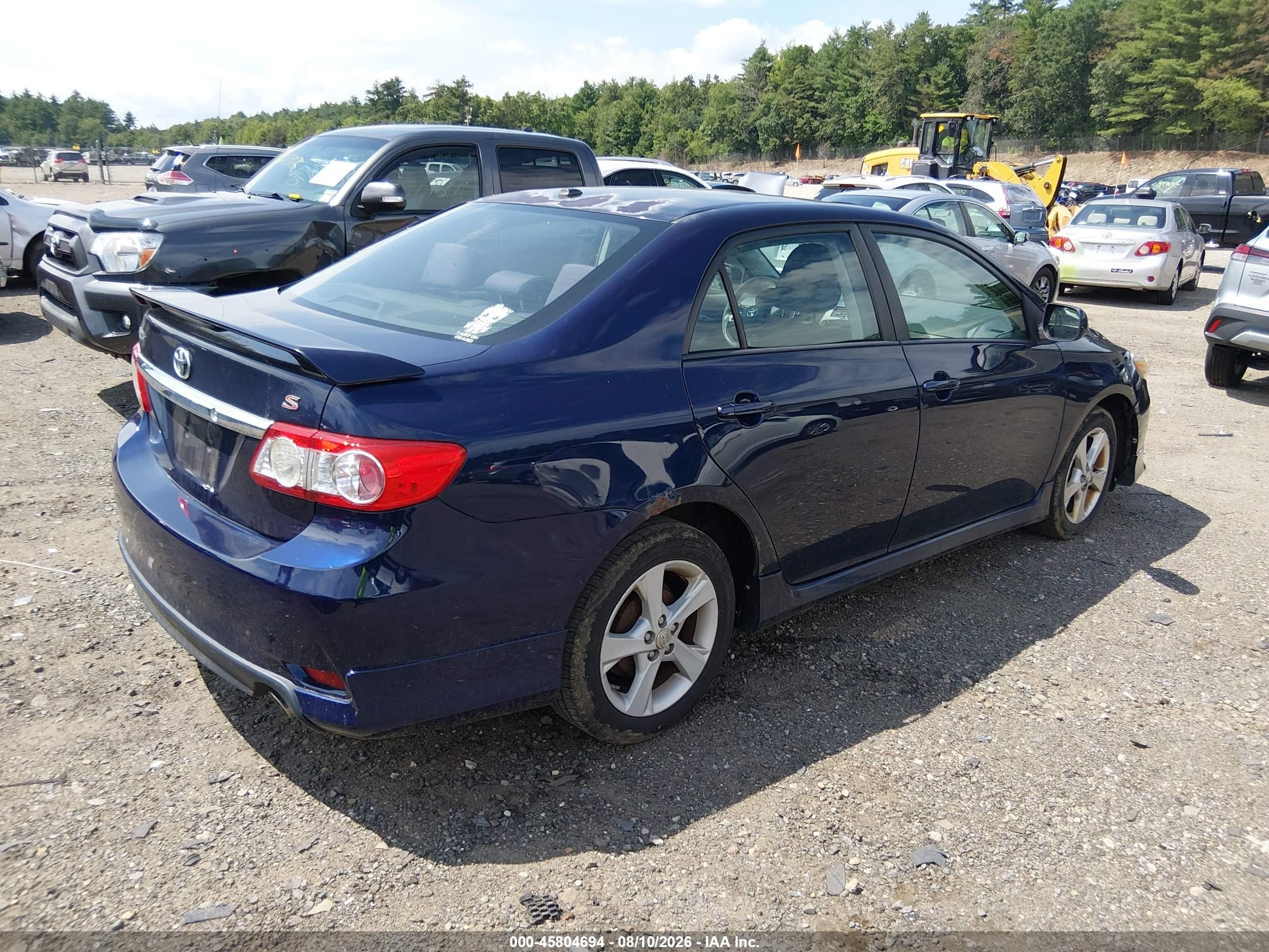 2011 Toyota Corolla S Синий vin: 2T1BU4EE5BC750804