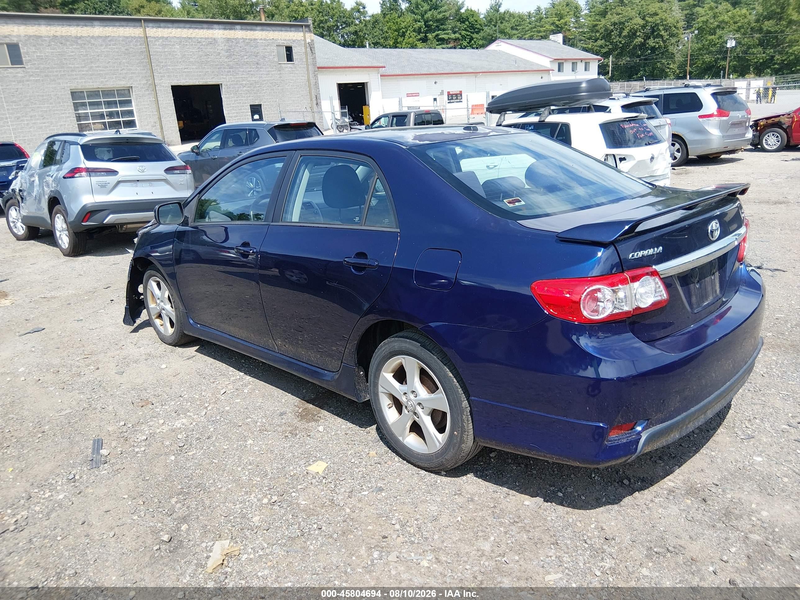 2011 Toyota Corolla S Синий vin: 2T1BU4EE5BC750804