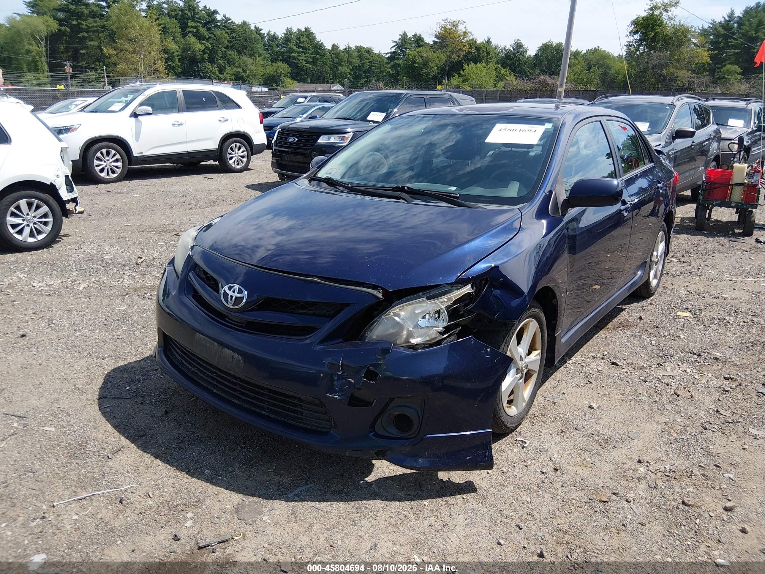 2011 Toyota Corolla S Синий vin: 2T1BU4EE5BC750804