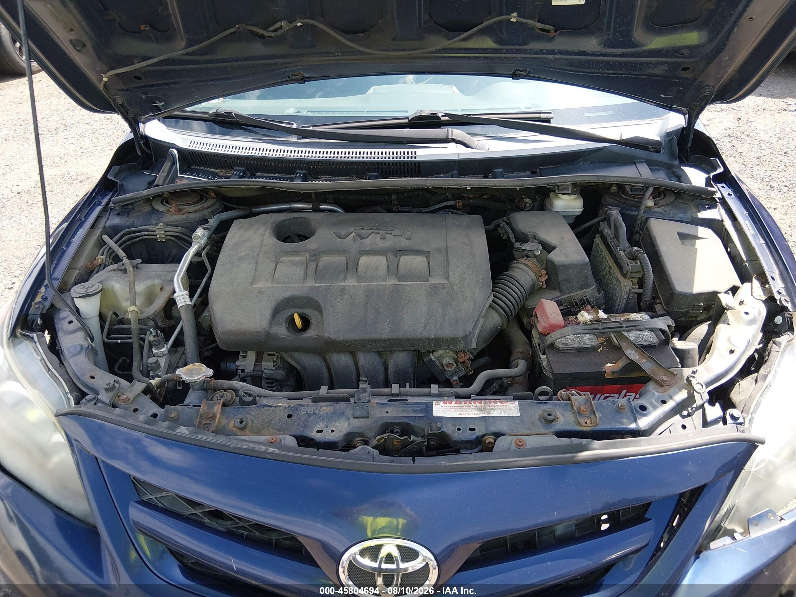 2011 Toyota Corolla S Синий vin: 2T1BU4EE5BC750804