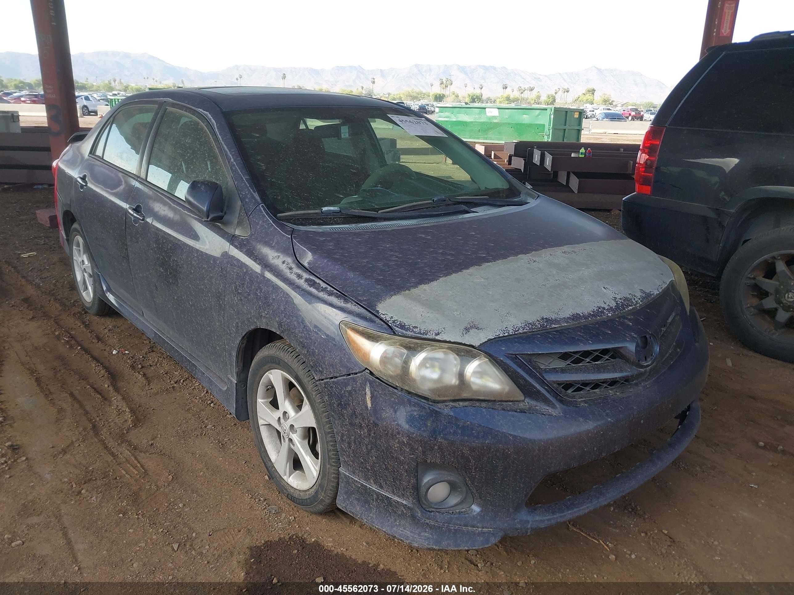 2012 Toyota Corolla S Синий vin: 2T1BU4EE5CC767989
