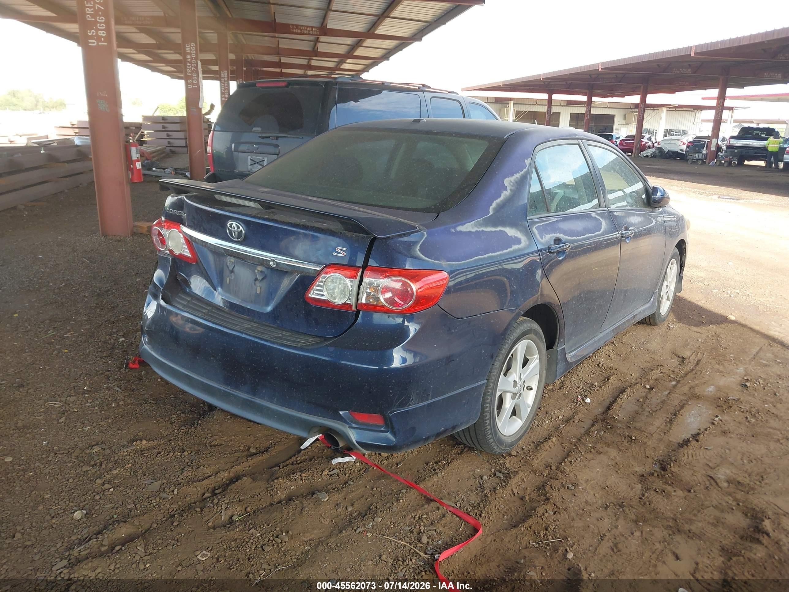 2012 Toyota Corolla S Blue vin: 2T1BU4EE5CC767989