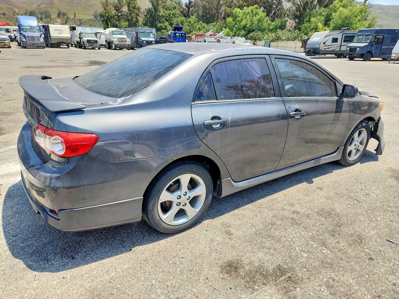 2012 Toyota Corolla S Gray vin: 2T1BU4EE5CC777924
