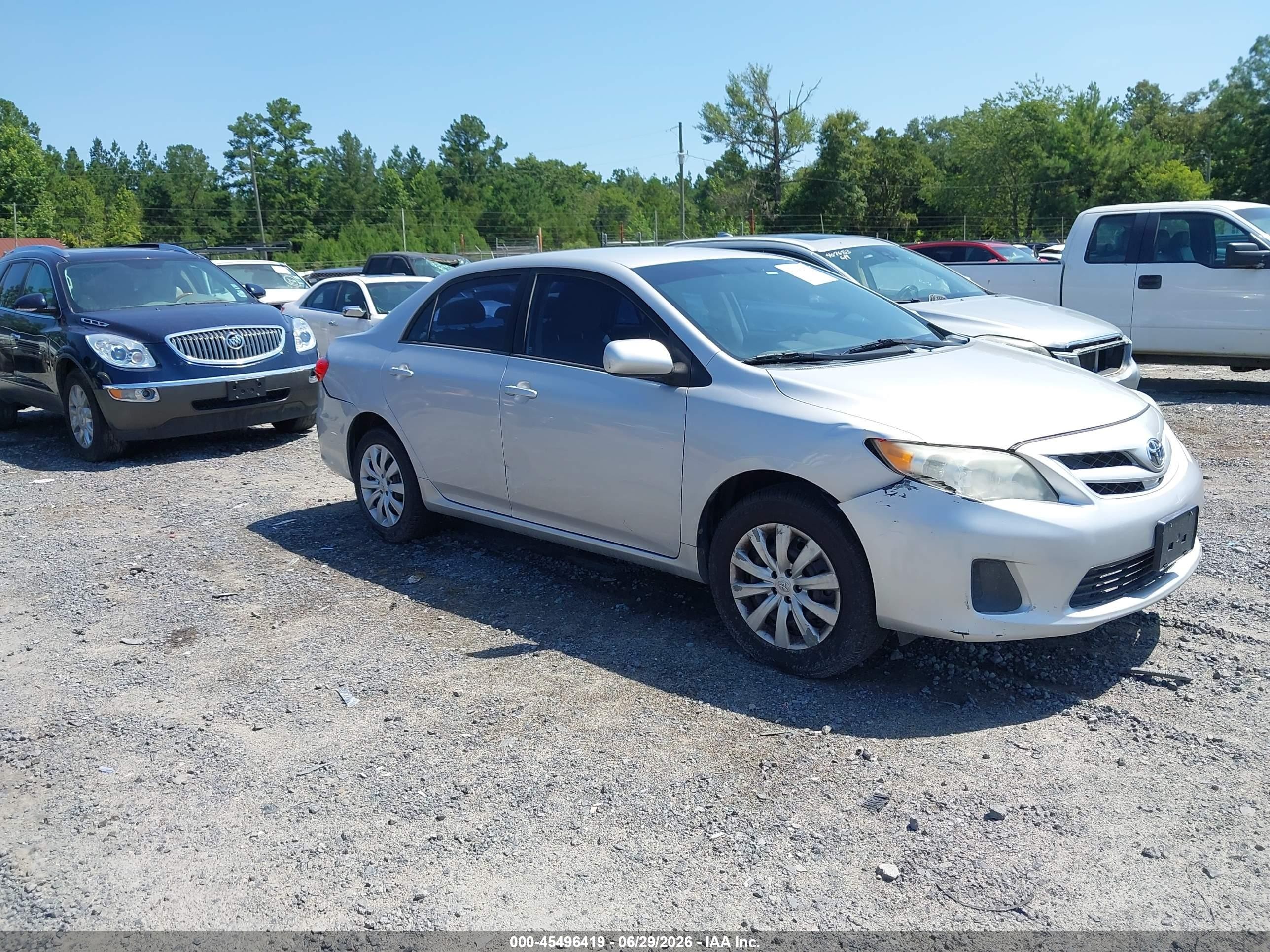 2012 Toyota Corolla Le Silver vin: 2T1BU4EE5CC810338