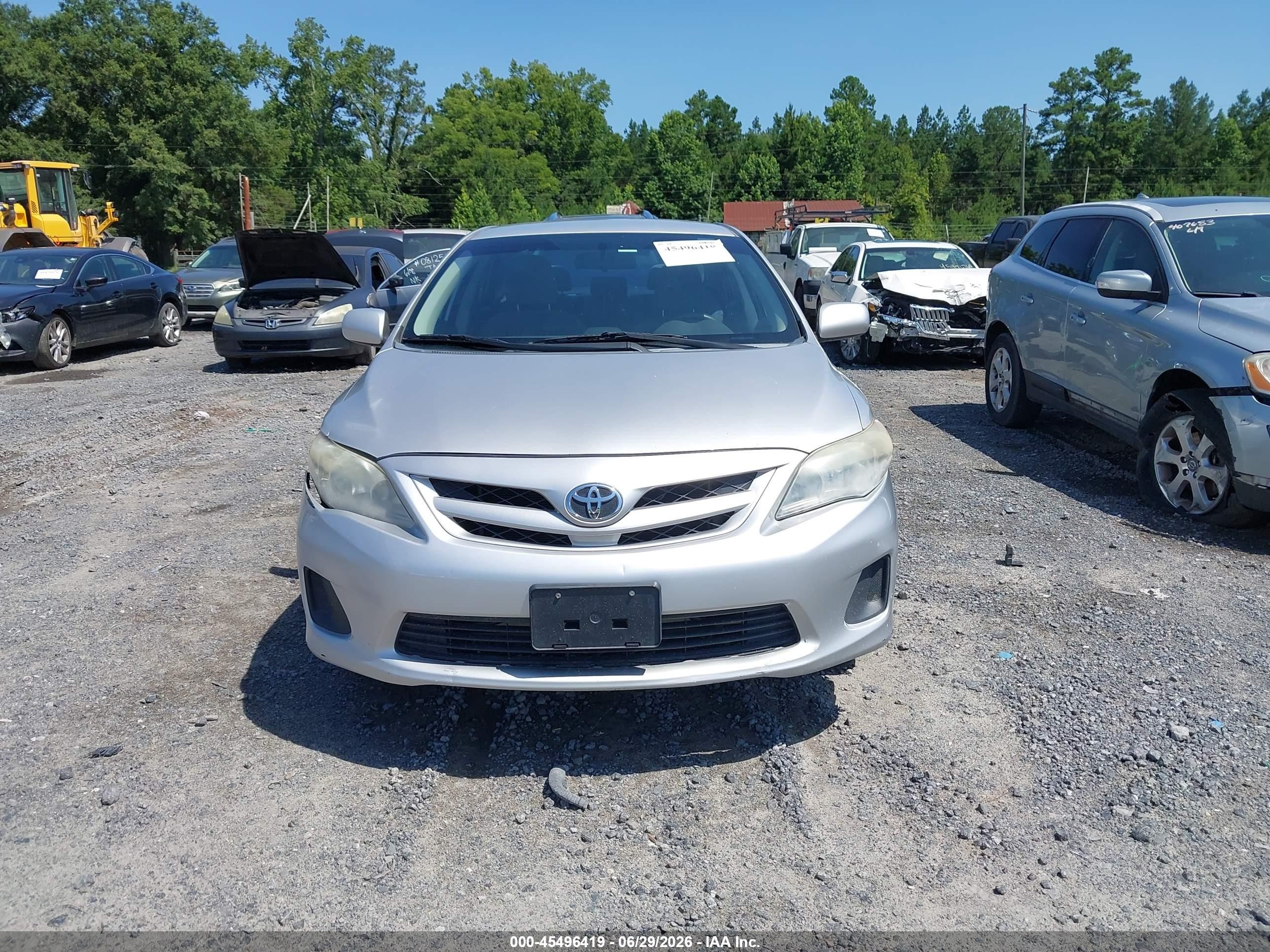 2012 Toyota Corolla Le Silver vin: 2T1BU4EE5CC810338