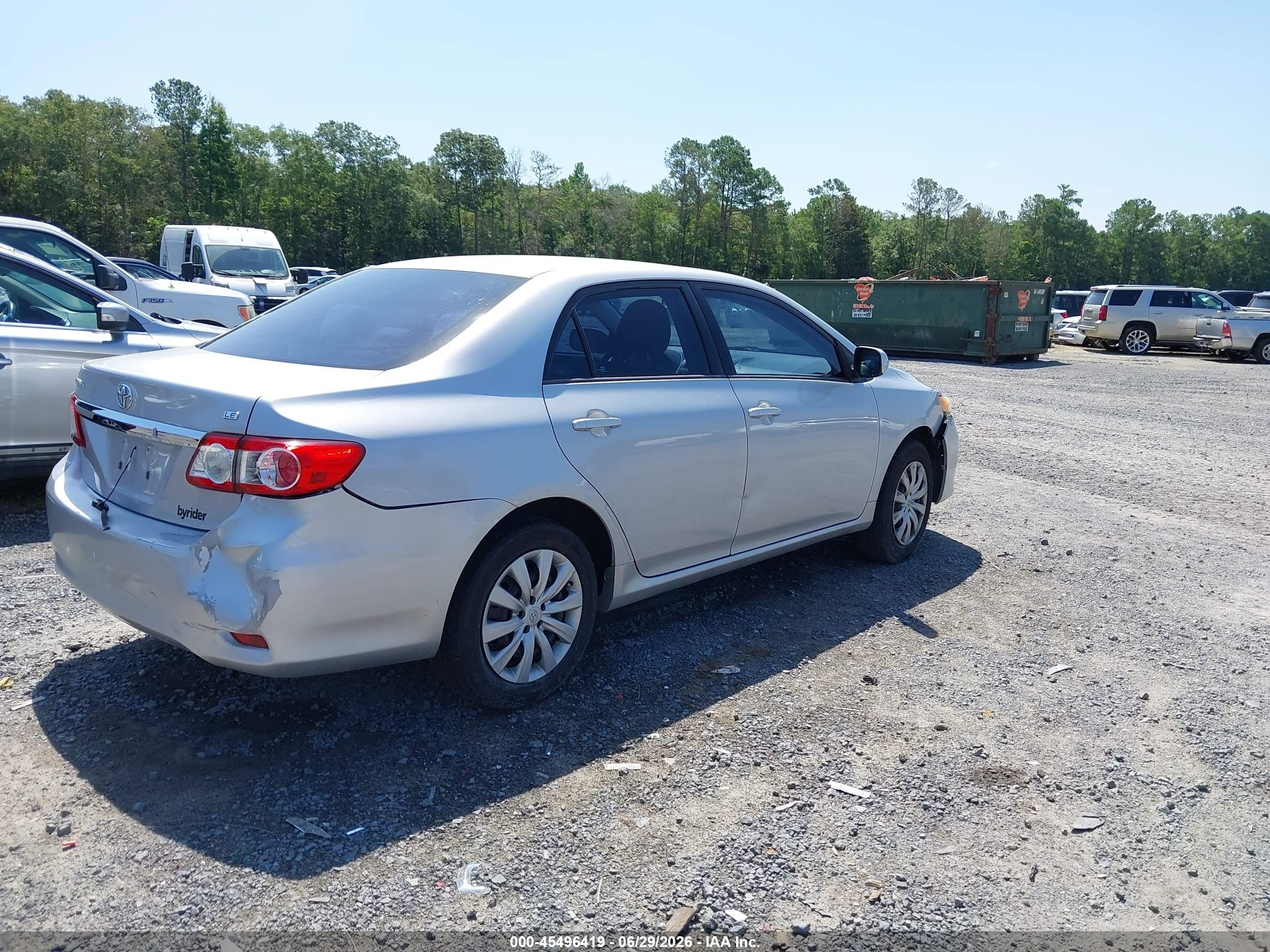 2012 Toyota Corolla Le Silver vin: 2T1BU4EE5CC810338