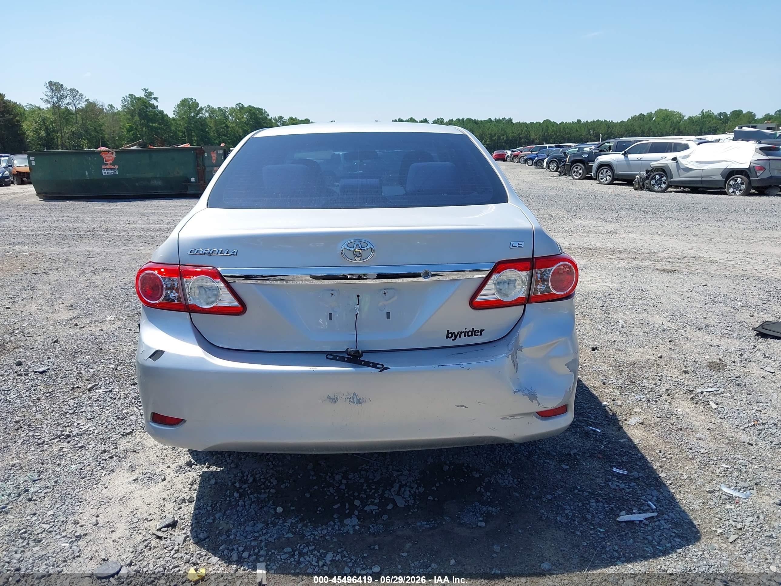 2012 Toyota Corolla Le Silver vin: 2T1BU4EE5CC810338