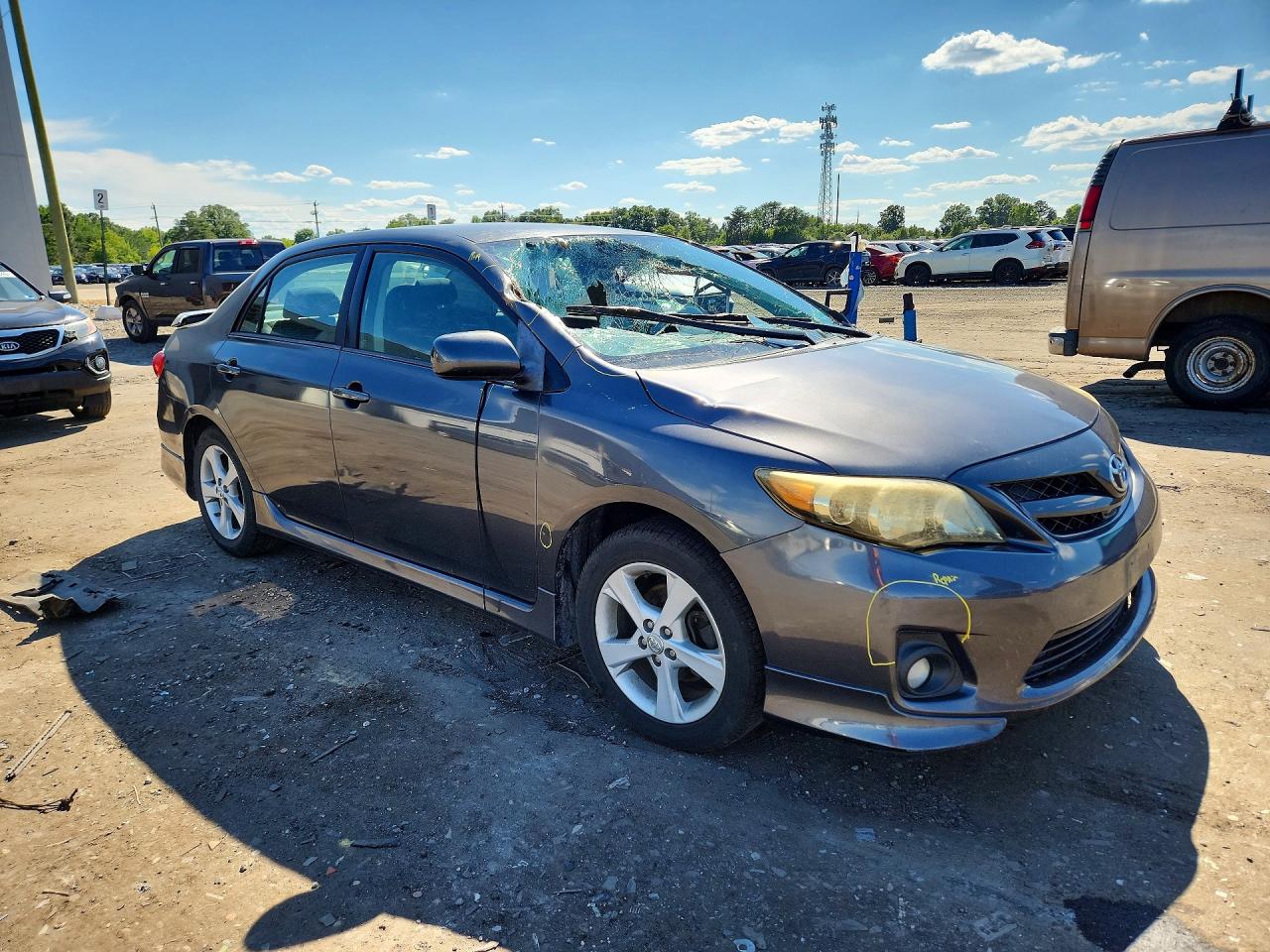 2012 Toyota Corolla S Gray vin: 2T1BU4EE5CC814194