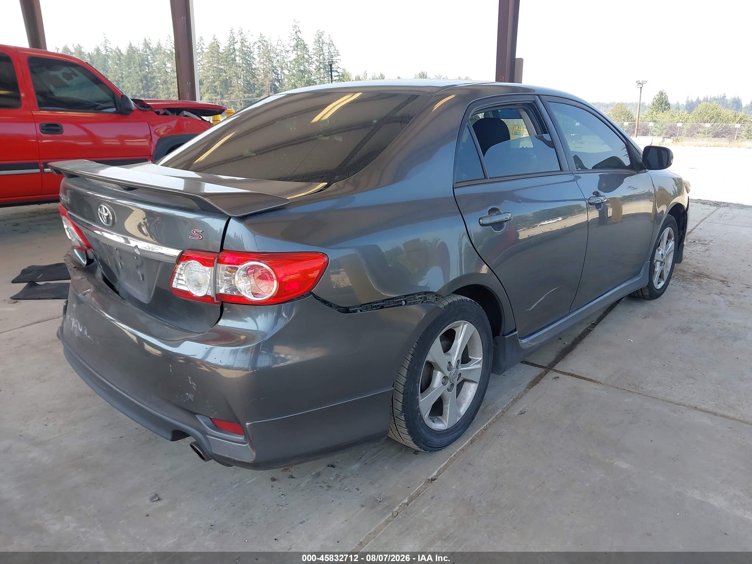 2012 Toyota Corolla S Gray vin: 2T1BU4EE5CC816172