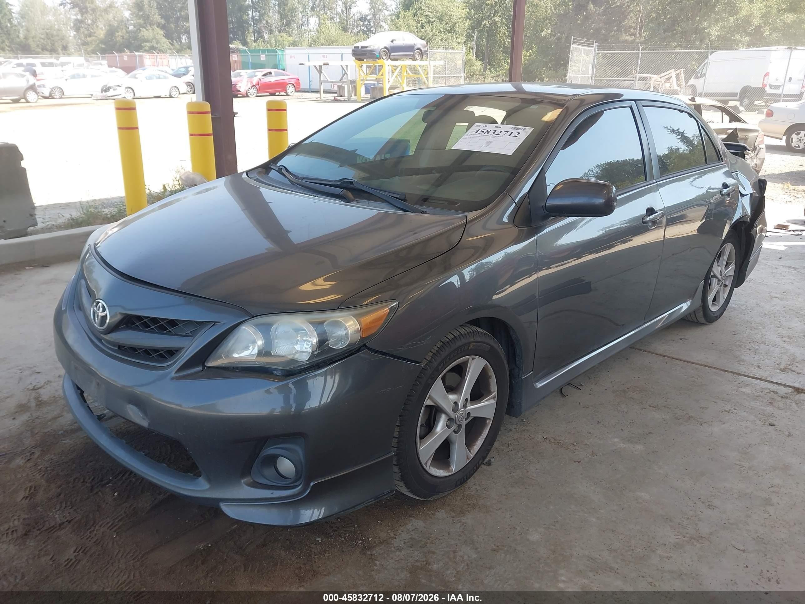 2012 Toyota Corolla S Gray vin: 2T1BU4EE5CC816172