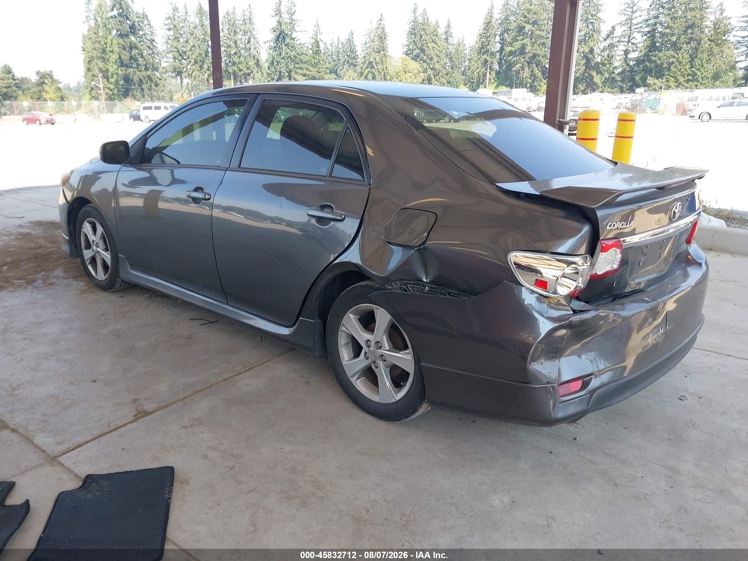 2012 Toyota Corolla S Gray vin: 2T1BU4EE5CC816172
