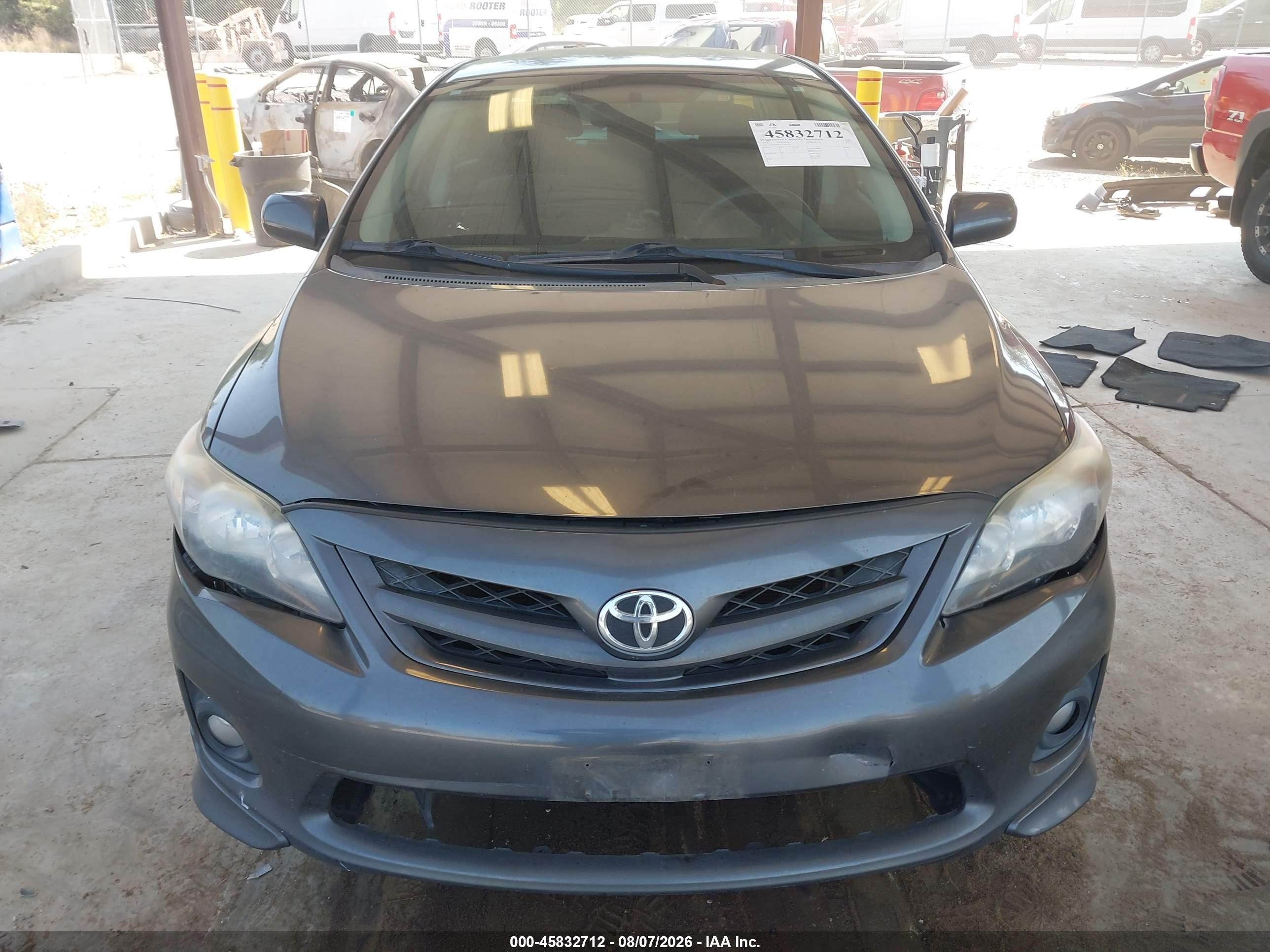 2012 Toyota Corolla S Gray vin: 2T1BU4EE5CC816172