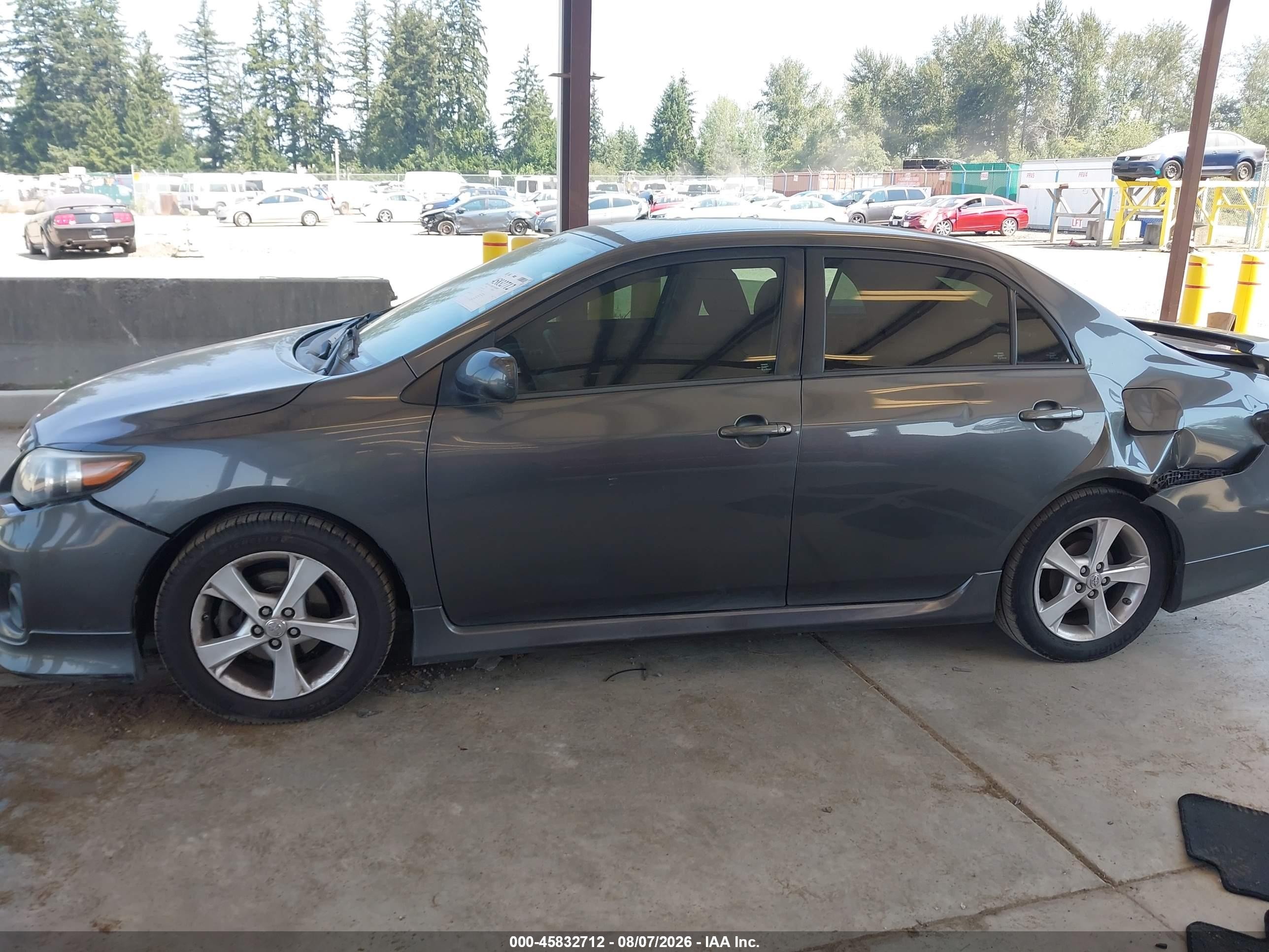 2012 Toyota Corolla S Gray vin: 2T1BU4EE5CC816172